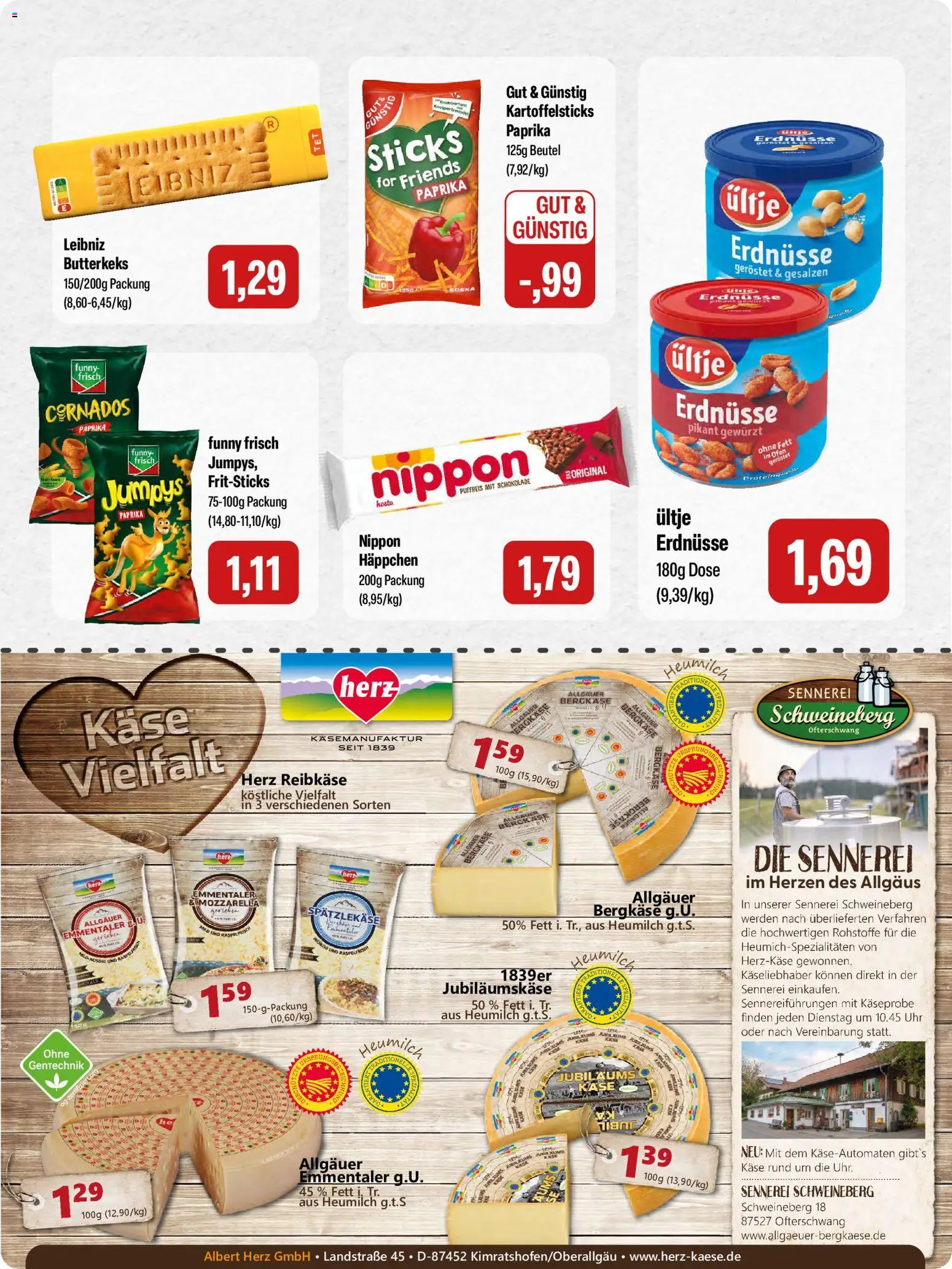 Feneberg Angebote – gültig ab 02.07.2026 | Seite: 14 | Produkte: Erdnüsse, Käse, Mozzarella, Funny frisch