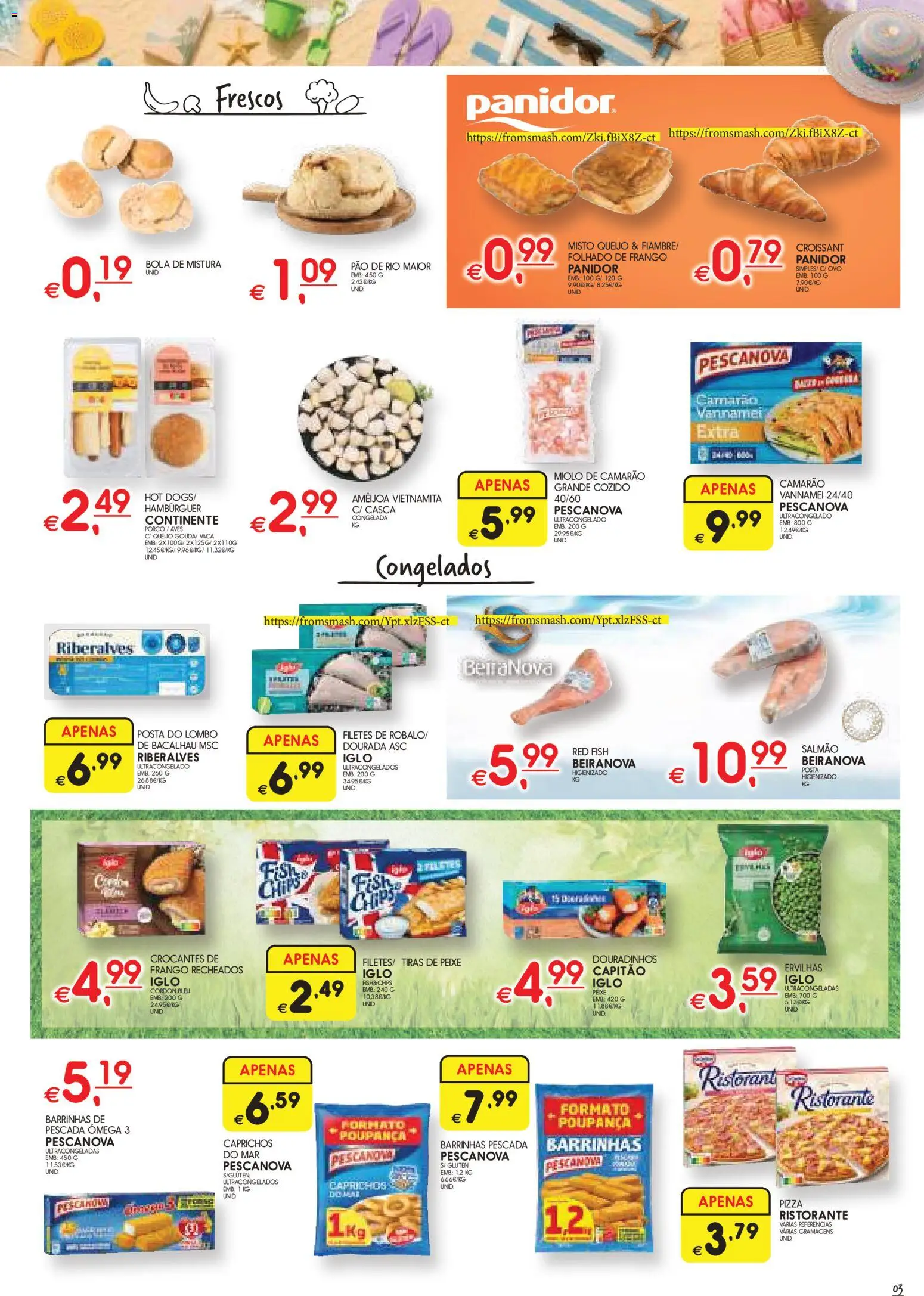 Meu Super folheto │ válido de 16/07/2026 | Página: 3 | Produtos: Camarão, Queijo, Pão, Peixe