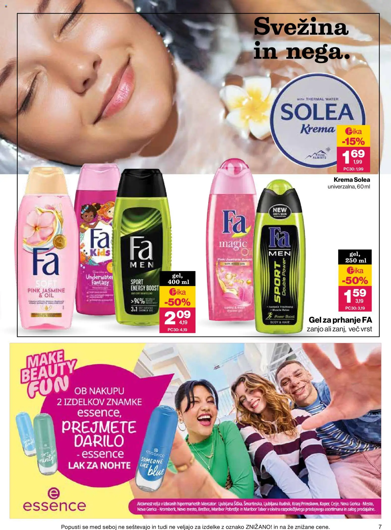 Novi Mercator katalog ponudbe – veljaven od 26.08.2026 | Stran: 7 | Izdelki: Gel za prhanje, Lak za nohte, Krema, Lak