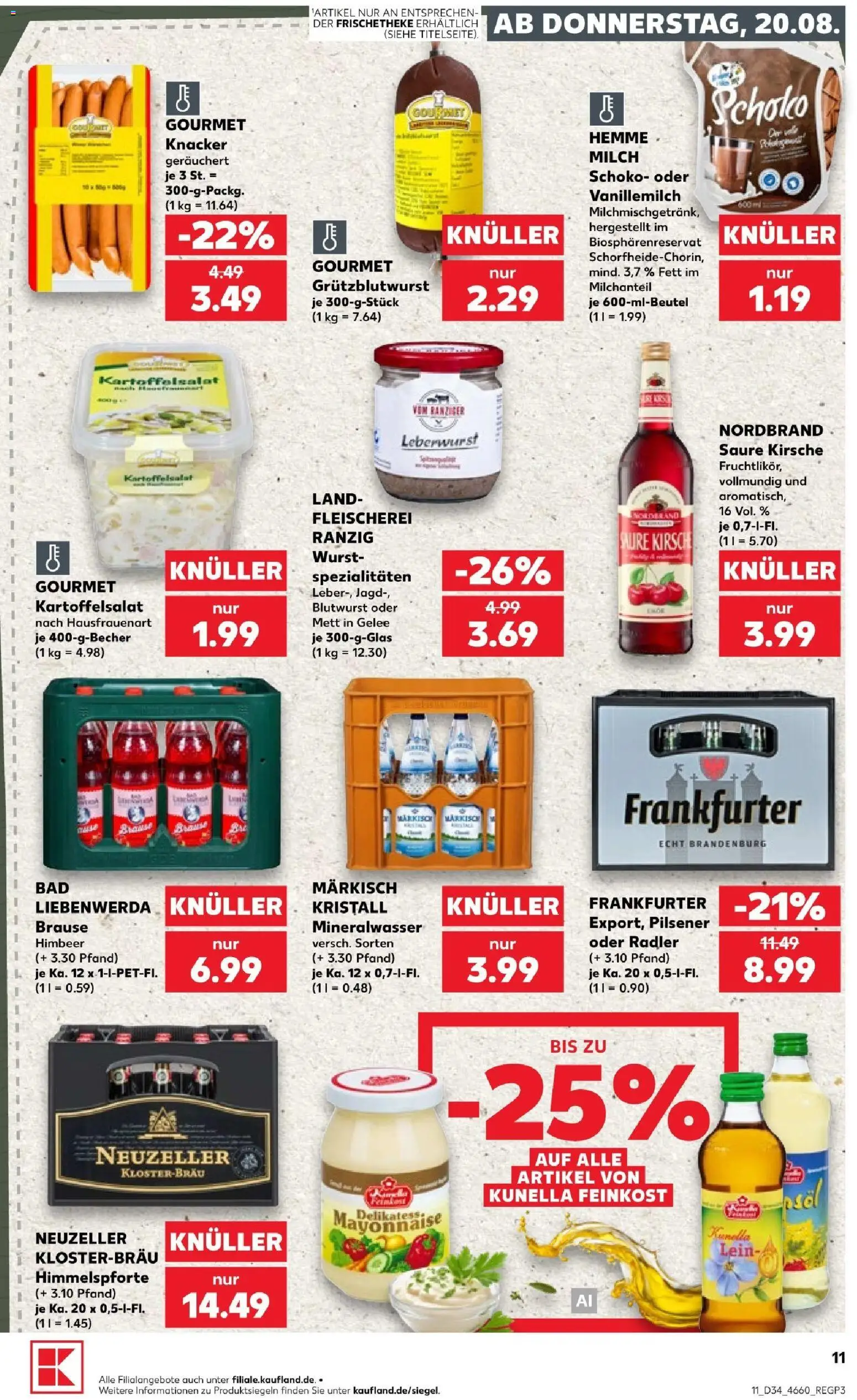 Kaufland Prospekt Frankfurt (Oder) – gültig ab 20.08.2026 | Seite: 11 | Produkte: Pringles, Chips, Fleisch, Mochi