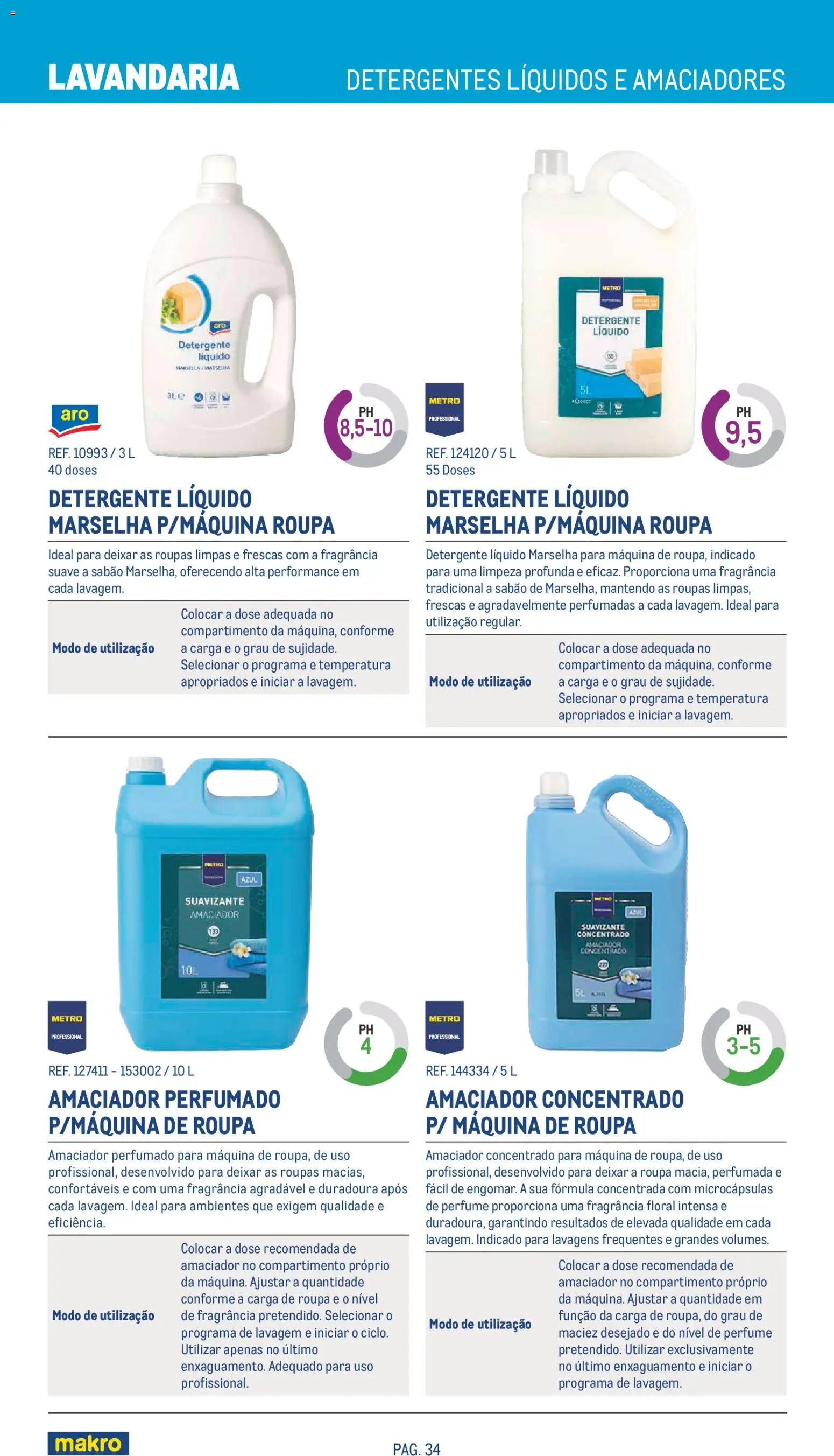 Makro Especial Limpeza 2026 │ válido de 20.05.2026 | Página: 34 | Produtos: Perfume, Sabão, Detergente, Roupas