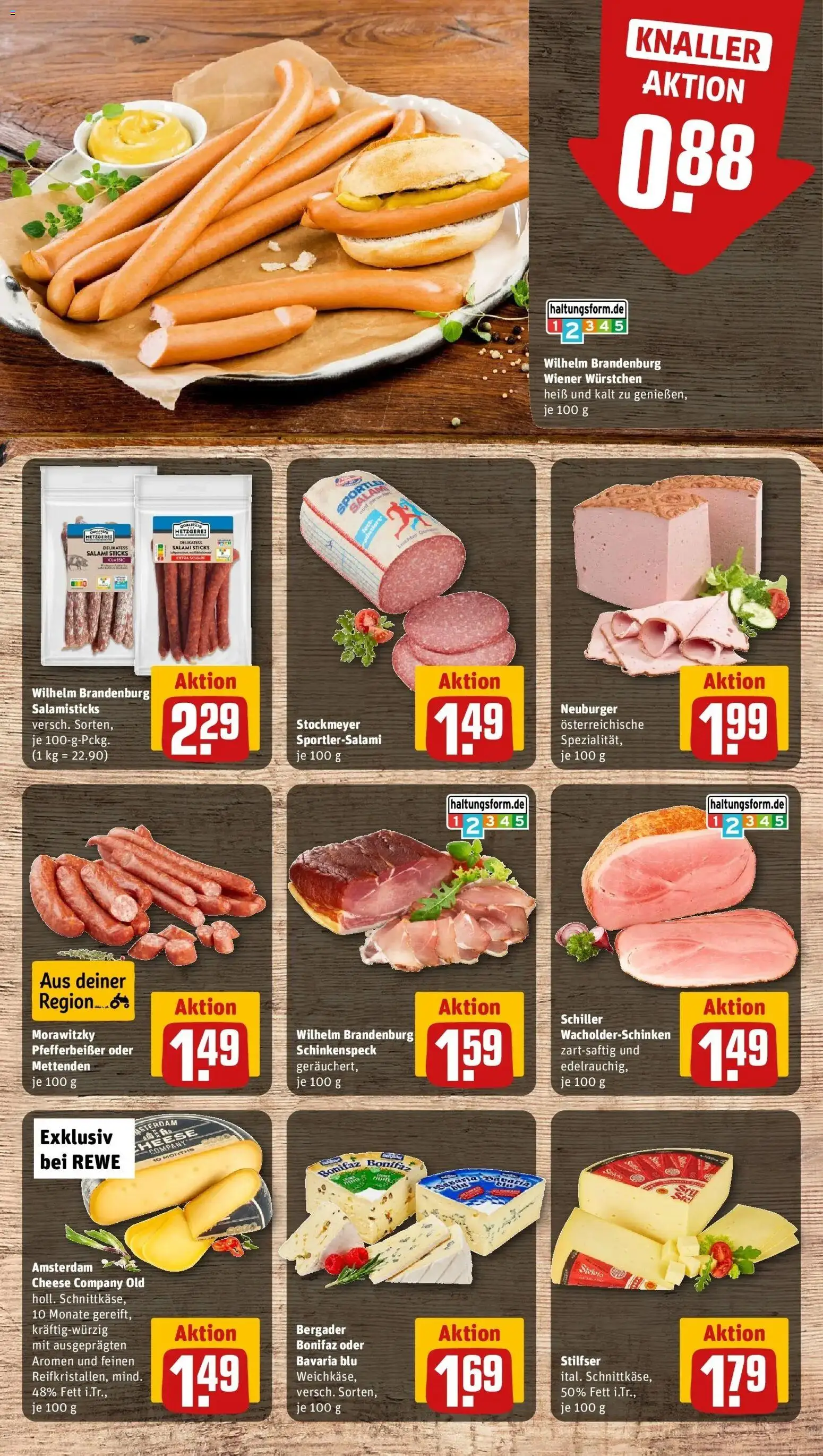 Rewe Prospekt Aachen – gültig ab 27.07.2026 | Seite: 10 | Produkte: Wiener wurstchen, Salami, Morawitzky