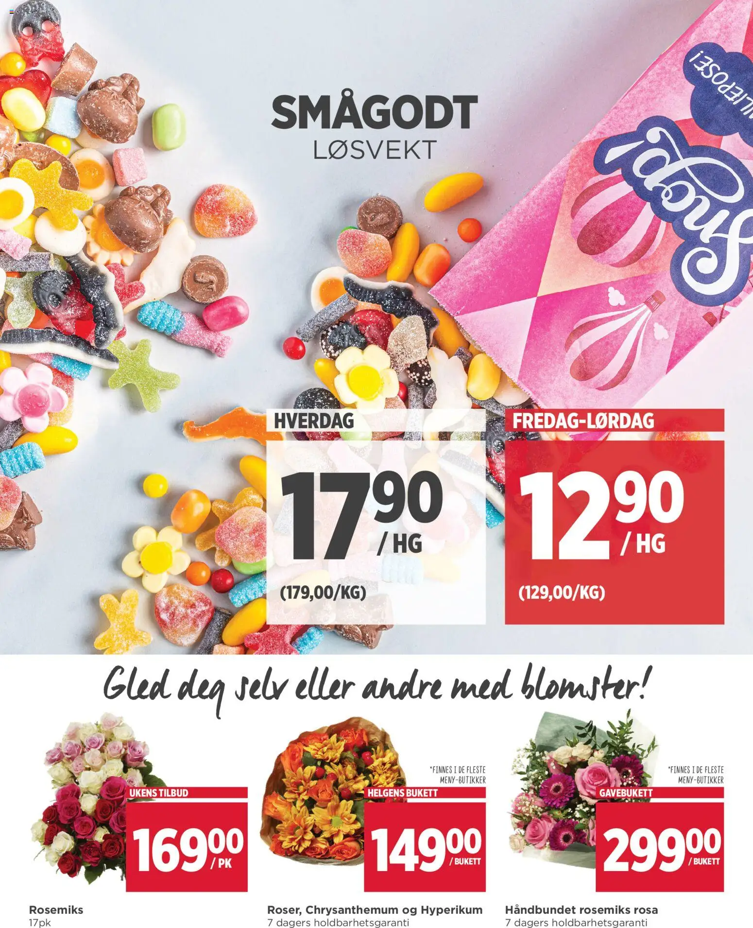 {H1} | Side: 9 | Produkter: Smågodt, Blomster