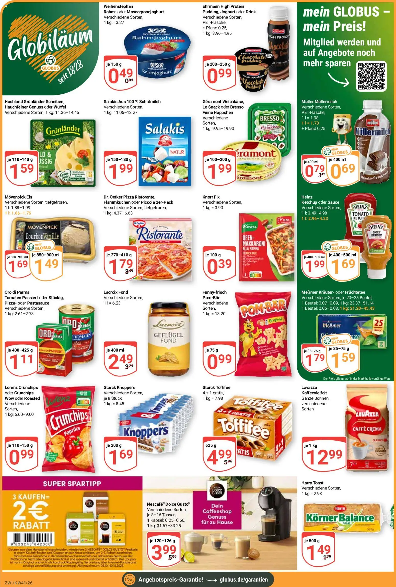 Globus Prospekt Zwickau – gültig ab 05.10.2026 | Seite: 2 | Produkte: Oro di parma, Salakis, Toffifee, Ketchup
