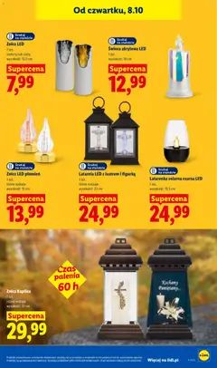 Pogląd oferty "Świeca akrylowa LED, 1 szt. wysokość: 18 cm" - ważna od 08.10.2026 | Strona: 93 | Produkty: Znicz LED, Świeca