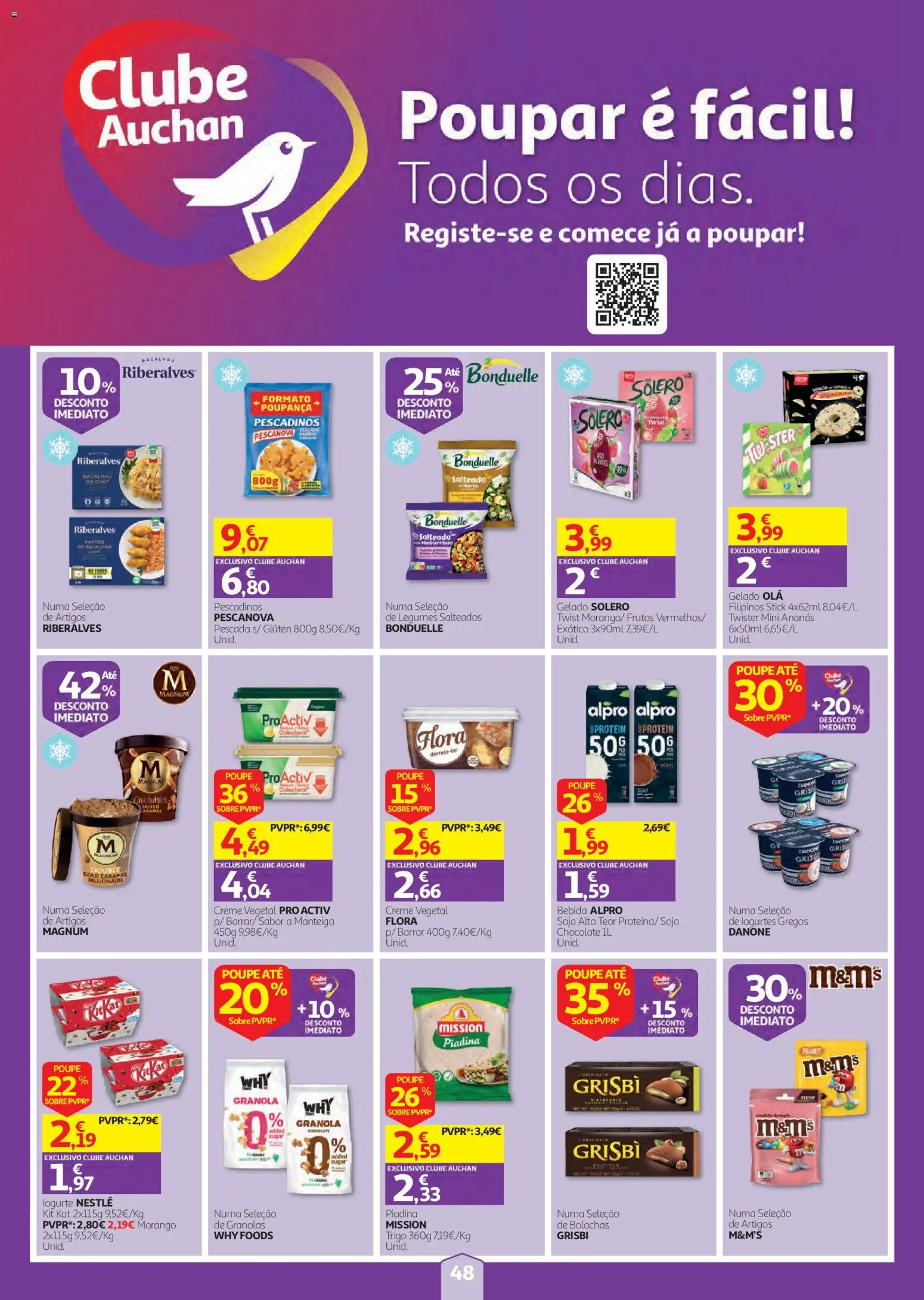 Auchan folheto │ válido de 01/10/2026 | Página: 48 | Produtos: Filipinos, Manteiga, Nestlé, Creme