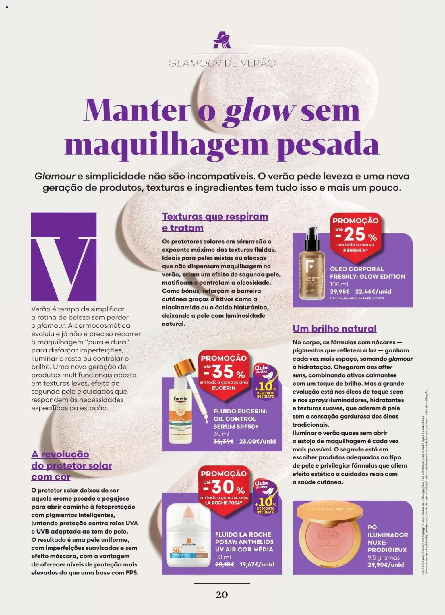 Auchan - Solares  Especial Cabelo │ válido de 02/08/2026 | Página: 20 | Produtos: Iluminador, Base, Sérum, Creme