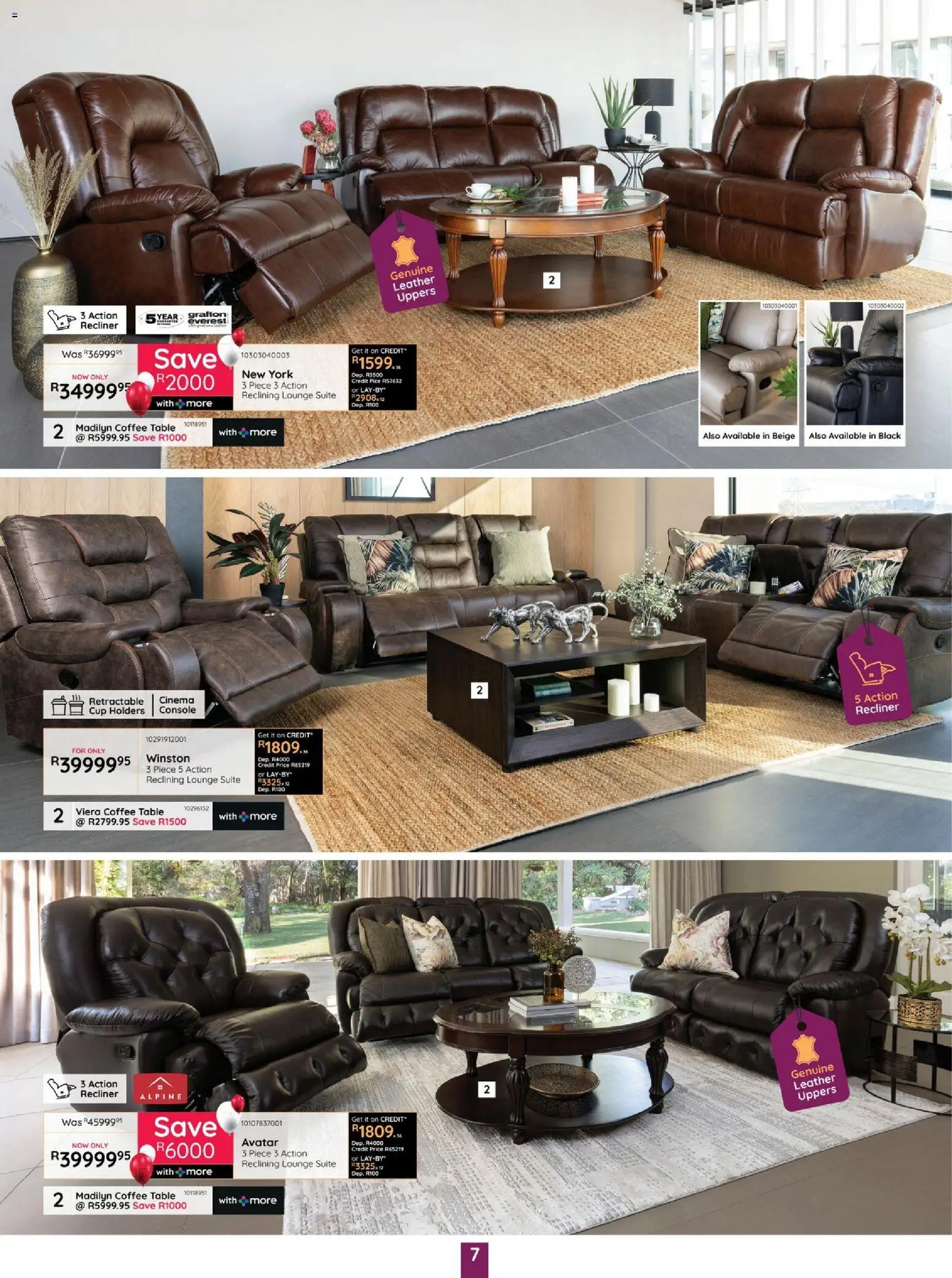 New Bradlows catalogue – valid from 16/07/2026 | Page: 7 | Products: Coffee table, Table, Lounge suite, Coffee