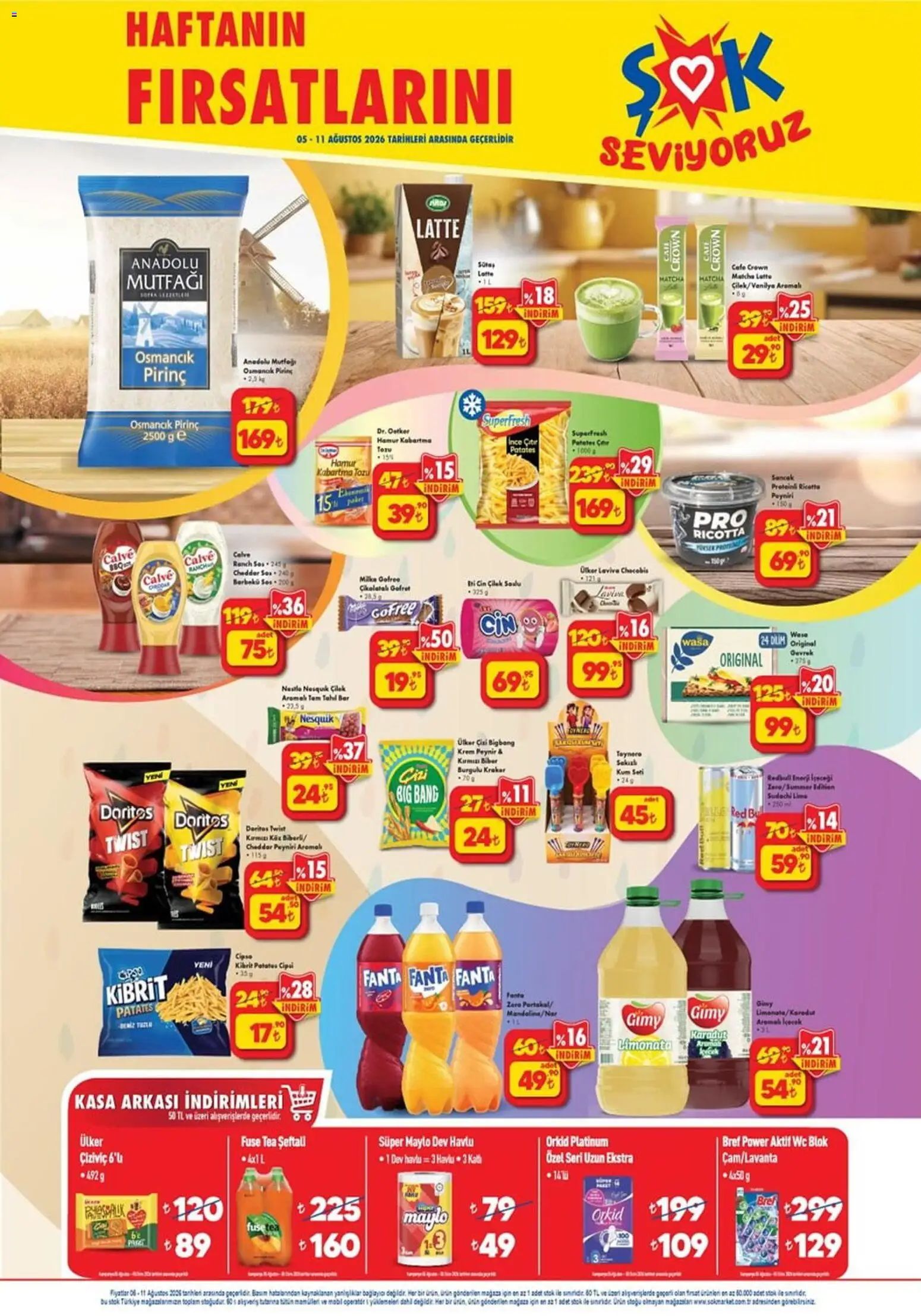 Şok Market Katalog - 05 Ağustos 2026 tarihinden itibaren geçerlidir | Sayfa: 5 | Ürünler: Fuse tea, Pirinç, Patates, Fanta