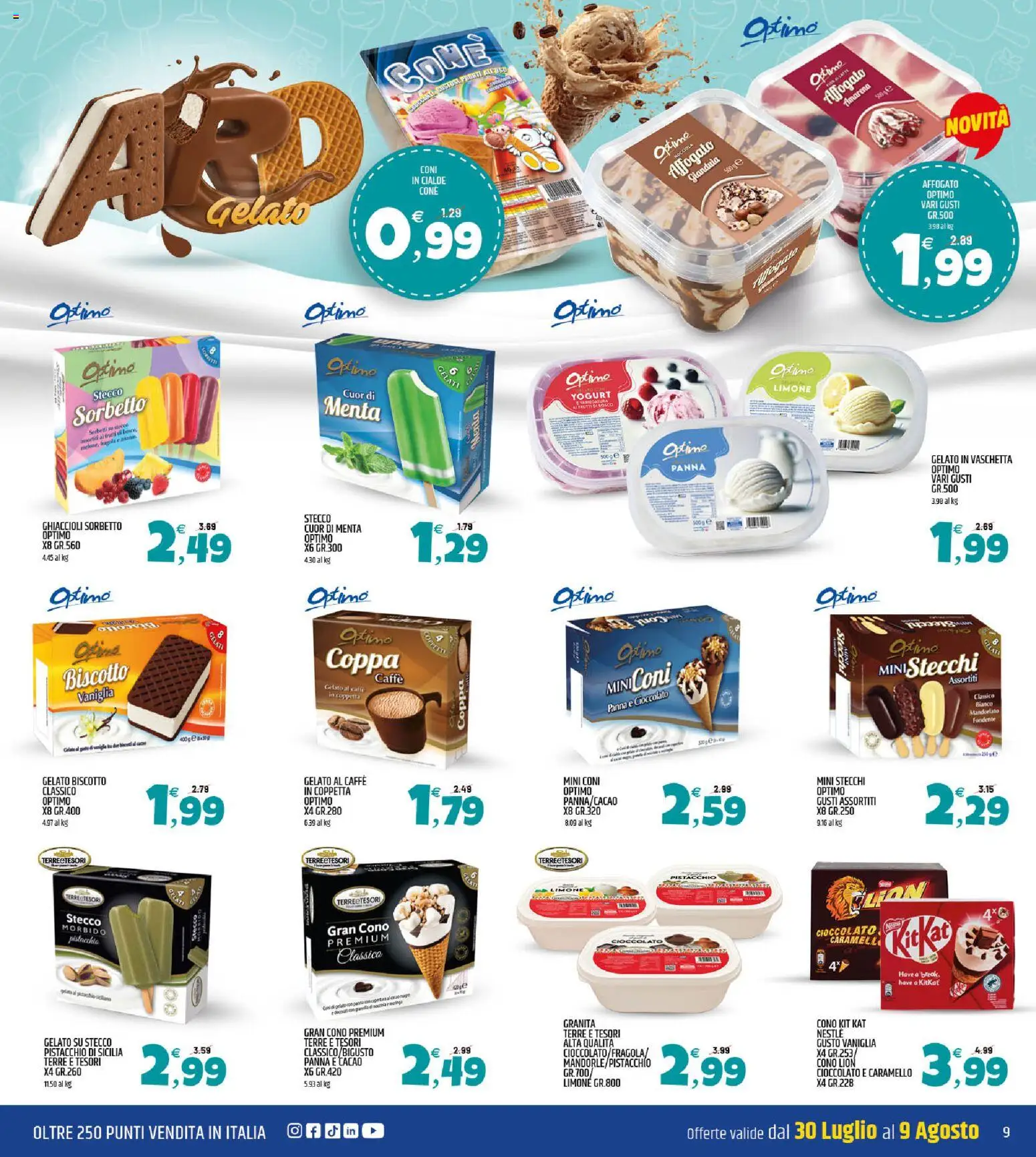 Volantino ARD Discount del 30/07/2026 | Pagina: 9 | Prodotti: Yogurt, Panna, Sorbetto, Menta