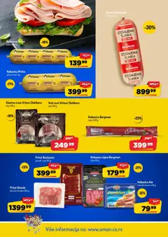 Aman katalog - pregled Aman kataloga - važi od 12.10.2026 | Strana: 6 | Proizvode: Pršut, Vrat, Slanina, Kobasica