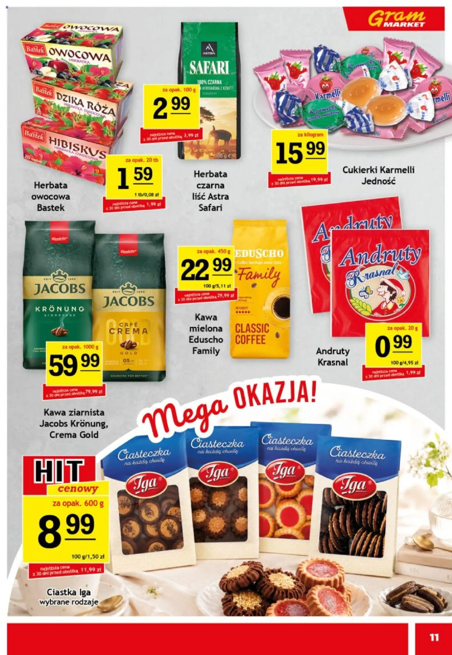 Gram Market gazetka od 29.07.2026 | Strona: 11 | Produkty: Kawa, Herbata, Cukierki, Ciasteczka