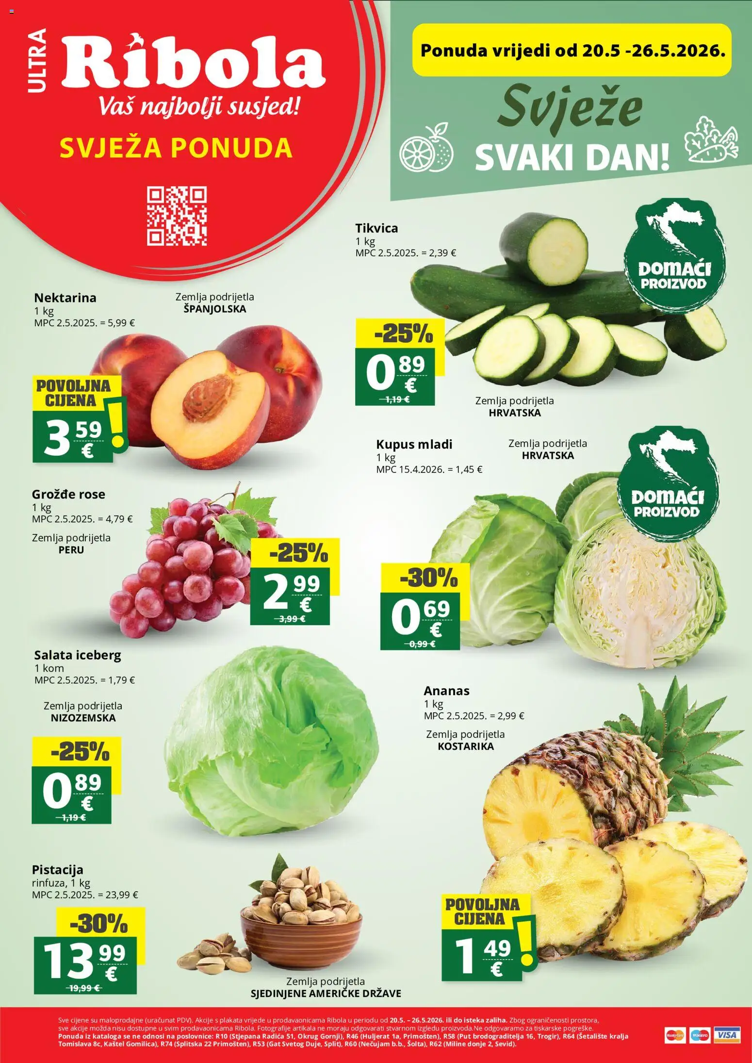 Ribola katalog | vrijedi od 20.05.2026 | Stranica: 1 | Proizvodi: Ananas, Salata, Kupus, Grožđe