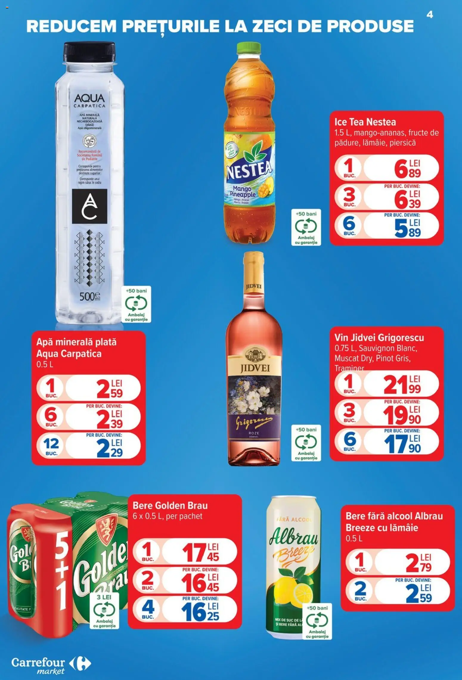 Noul catalog Carrefour – valabil de la 22.07.2026 | Pagină: 4 | Produse: Atıştırmalık, Vin, Bere, Fructe
