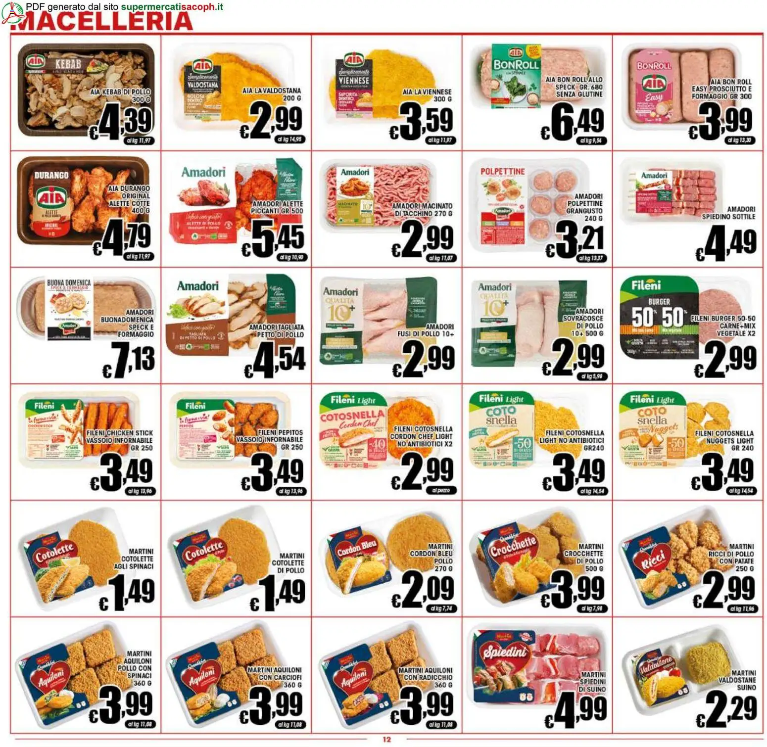 Volantino Sacoph del 17.04.2026 | Pagina: 12 | Prodotti: Speck, Suino, Tacchino, Crocchette