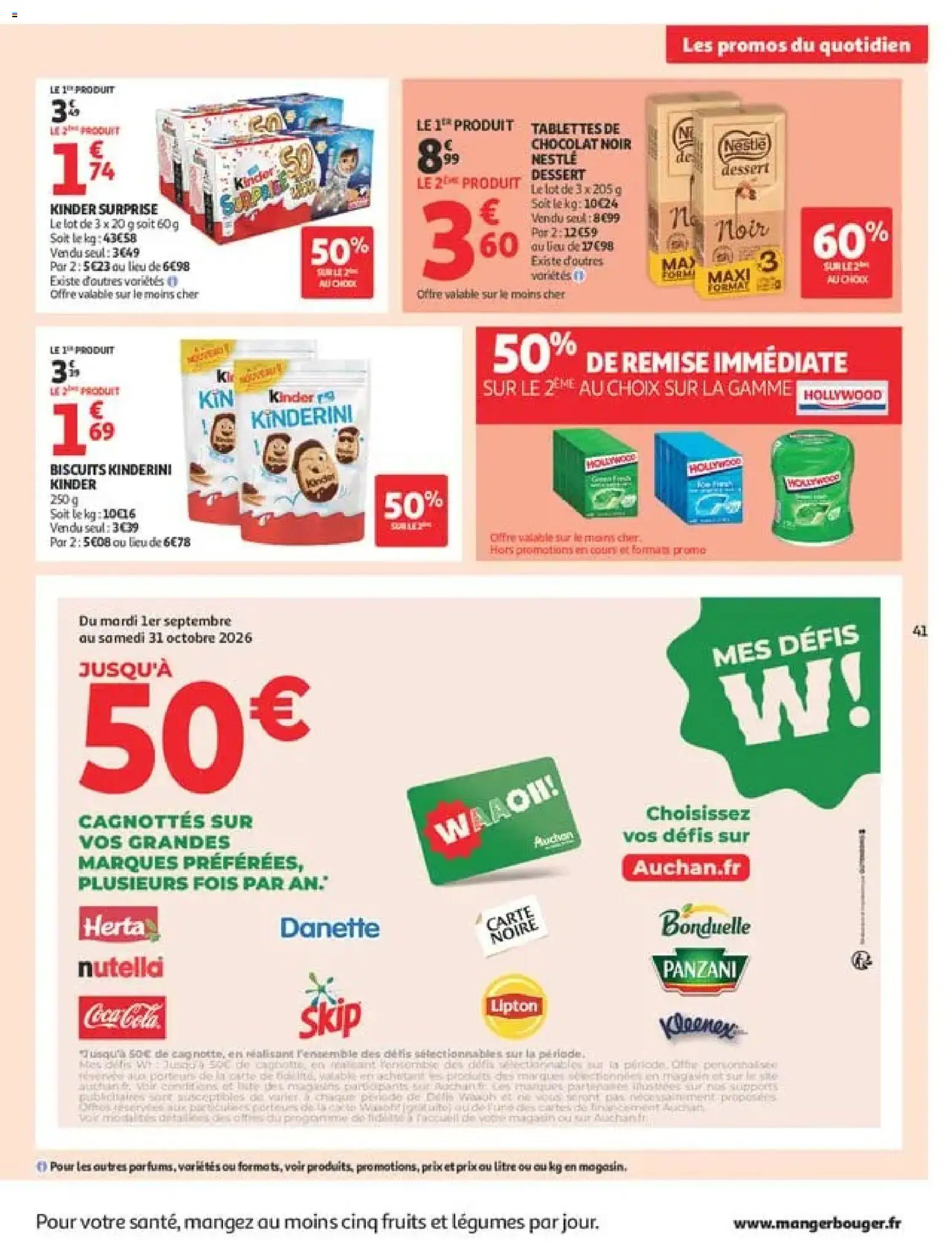 {H1} | Page: 41 | Produits: Dessert, Fruits, Nutella, Biscuits