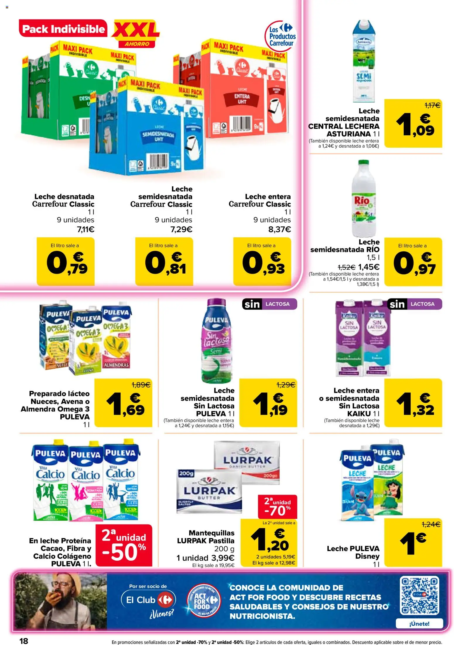 Carrefour folleto │ válido desde el 14/07/2026 | Página: 20 | Productos: Leche desnatada, Proteína, Omega, Omega 3
