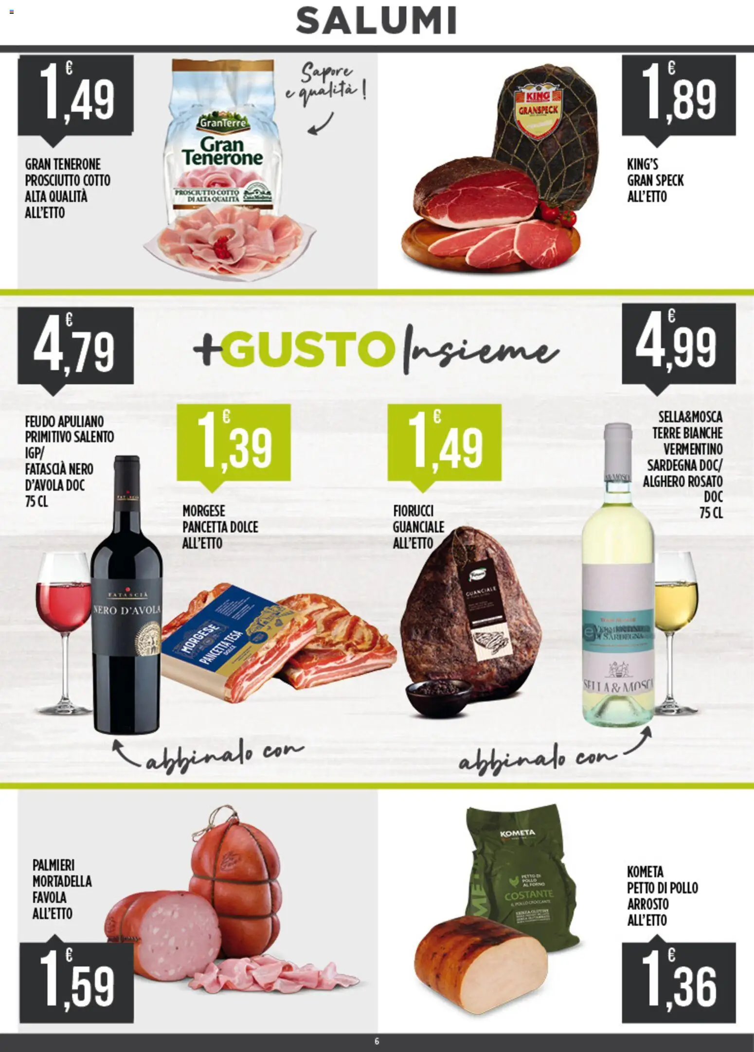 Volantino Euroesse del 07/09/2026 | Pagina: 6 | Prodotti: Speck, Petto di Pollo, Prosciutto Cotto, Mortadella