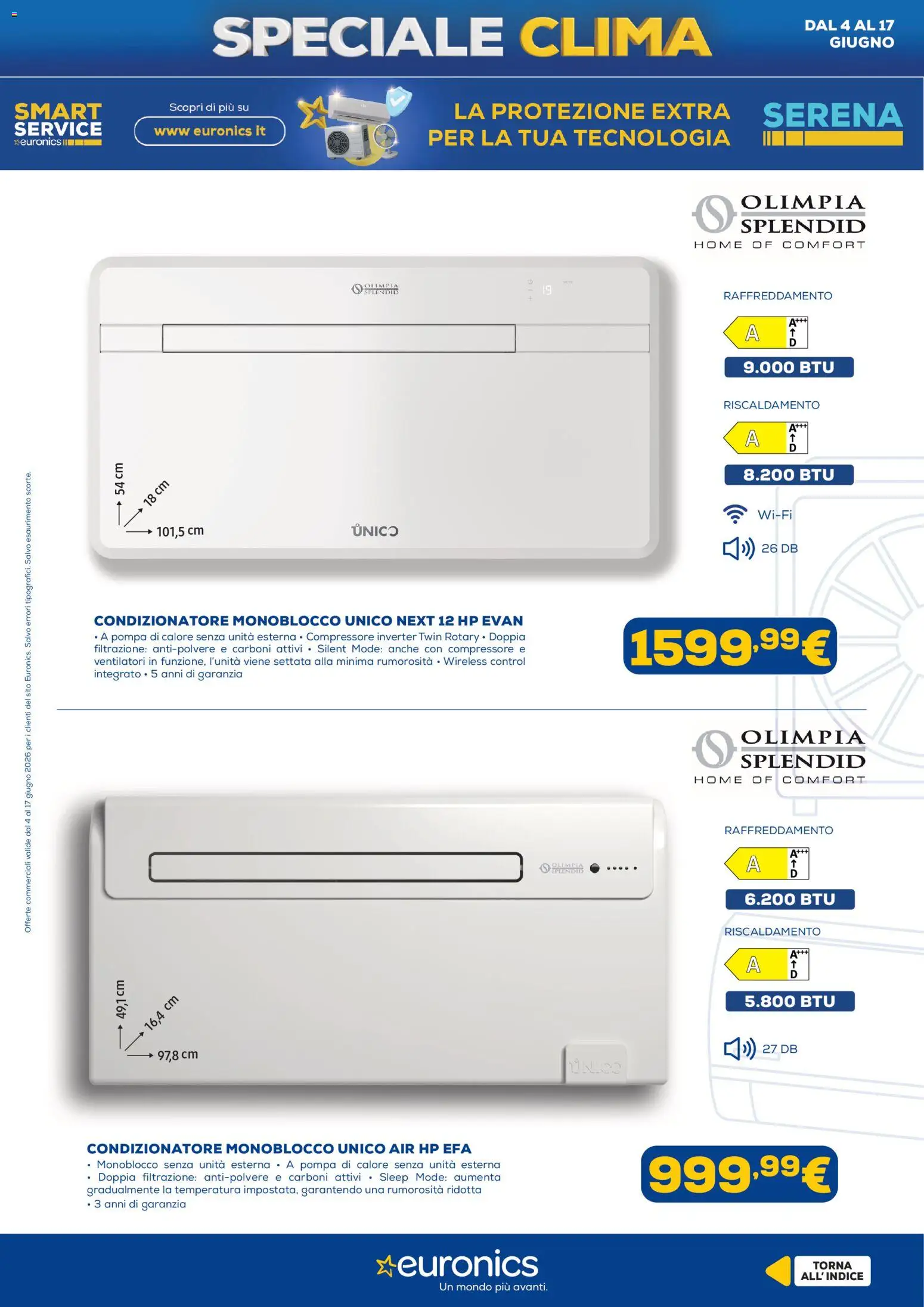 Volantino Euronics del 04.06.2026 | Pagina: 16 | Prodotti: Compressore, Condizionatore