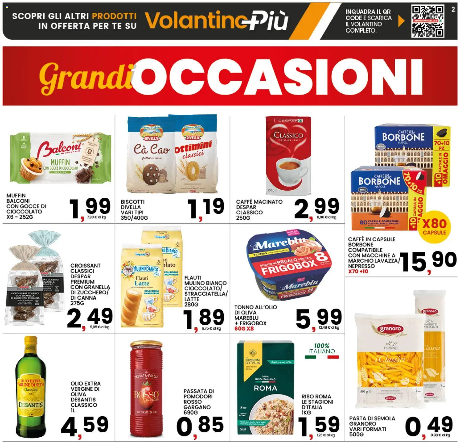 Volantino Interspar del 20/07/2026 | Pagina: 2 | Prodotti: Riso, Olio, Pomodori, Pasta