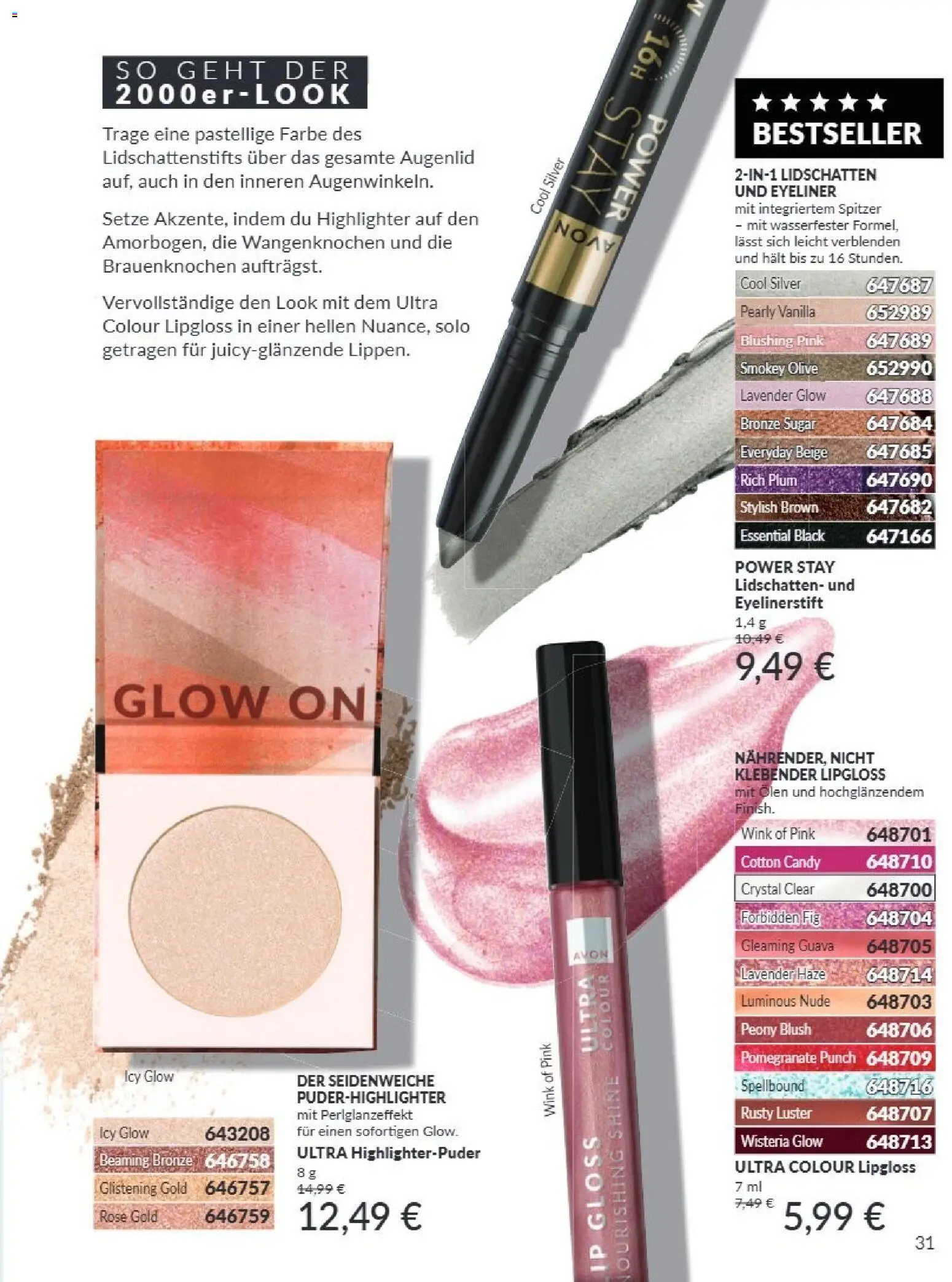 AVON Katalog September 2026 – gültig ab 01.09.2026 | Seite: 27 | Produkte: Lidschatten, Eyeliner, Lipgloss, Highlighter