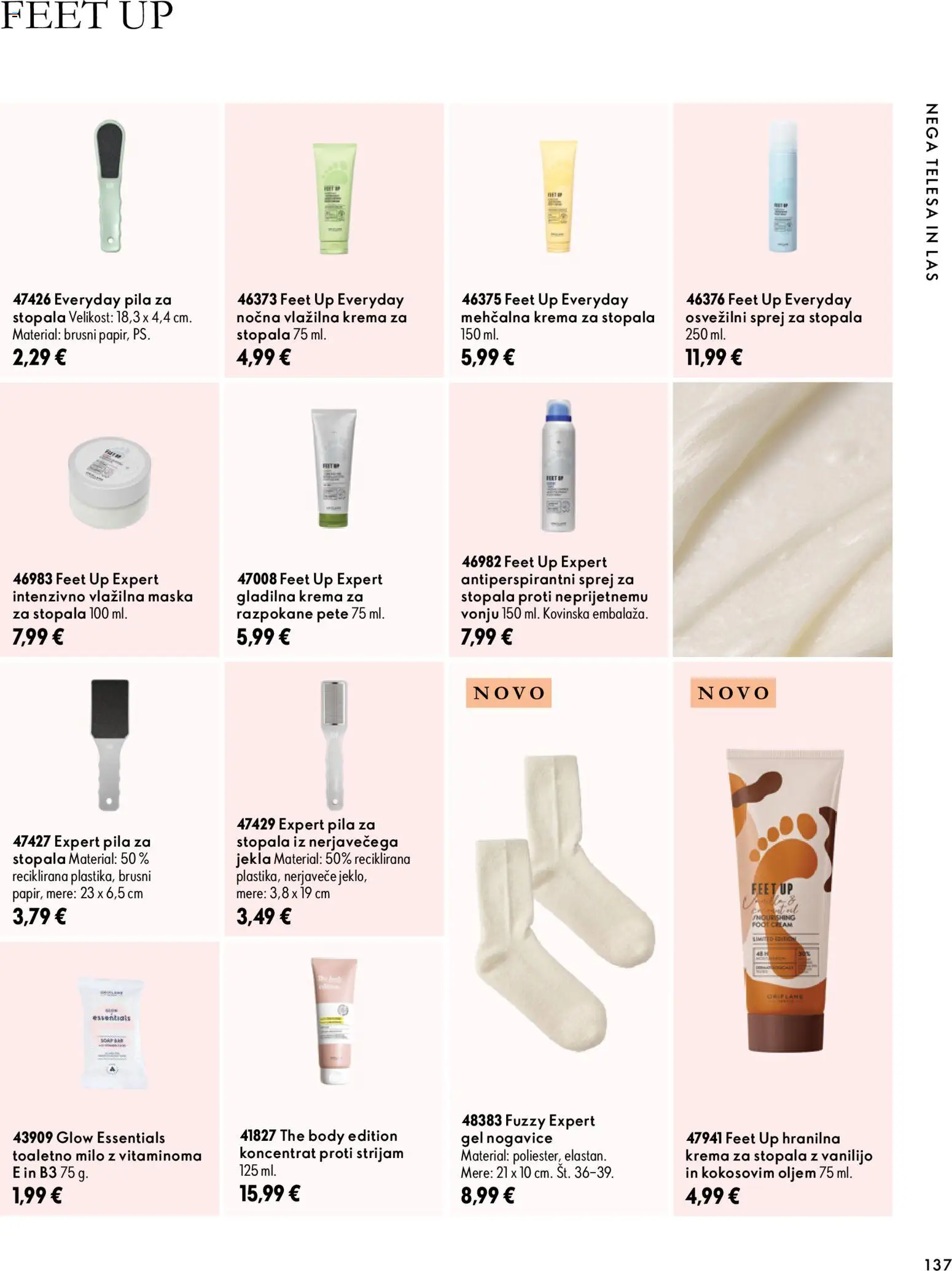 Novi Oriflame katalog ponudbe – veljaven od 07.10.2026 | Stran: 137 | Izdelki: Krema, Maska, Milo, Nogavice