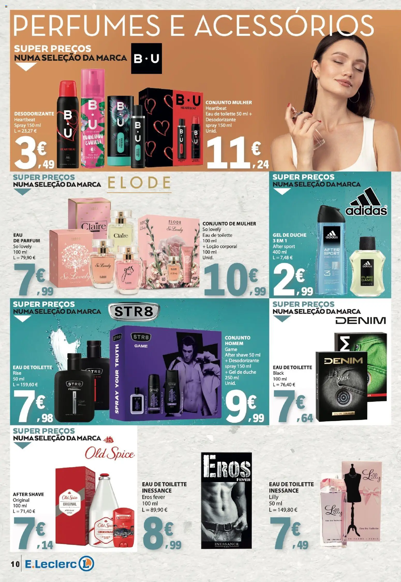 E.Leclerc Especial Beleza │ válido de 30/06/2026 | Página: 10 | Produtos: Perfumes, Eau de toilette, Desodorizante