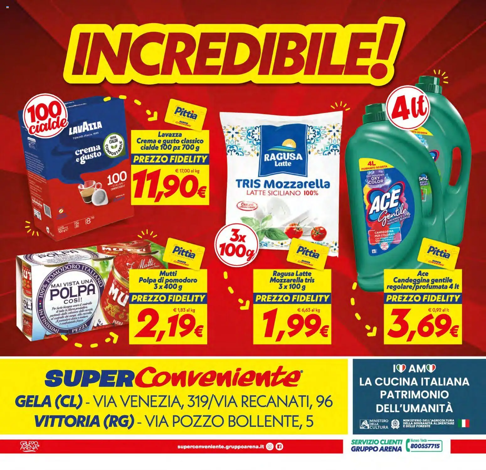 Volantino SuperConveniente del 30/06/2026 | Pagina: 24 | Prodotti: Crema, Latte, Mutti, Lavazza