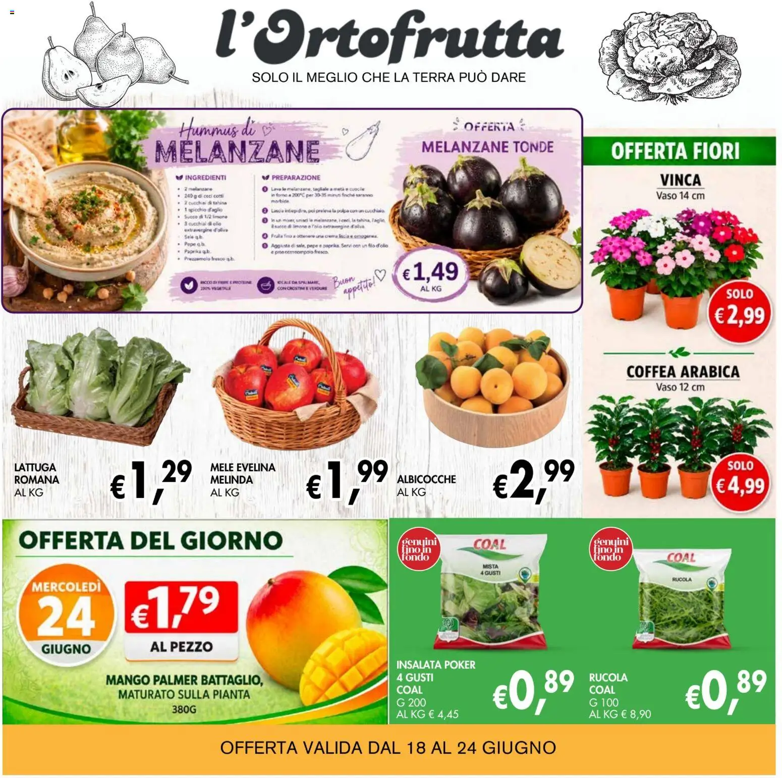 Volantino Coal del 18.06.2026 | Pagina: 2 | Prodotti: Mele, Rucola, Limone, Hummus