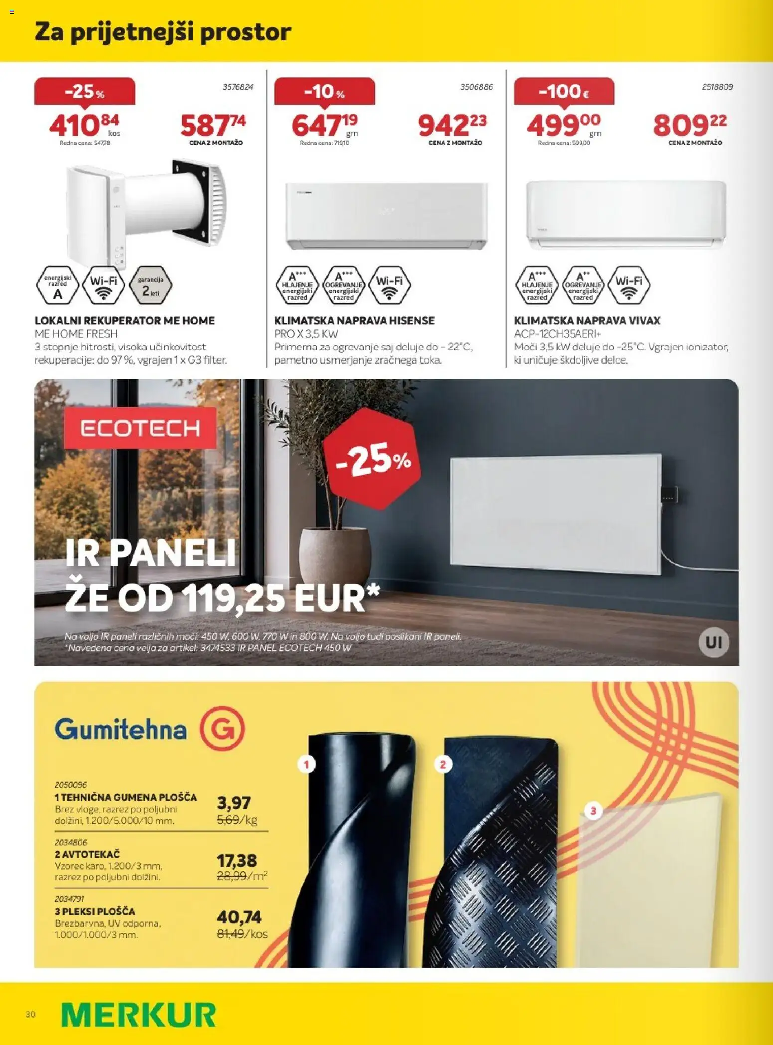 Novi Merkur katalog ponudbe – veljaven od 07.10.2026 | Stran: 30 | Izdelki: Klimatska naprava