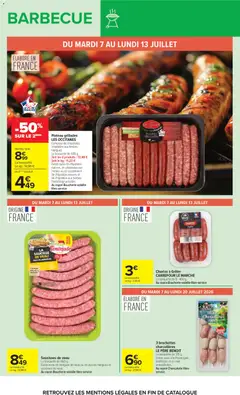 Carrefour - Prévisualisation de LA SAUCISSE DE VEAU QUALITÉ SUPERIEURE, La barquette de 660 g. valide à partir de 07/07/2026 | Page: 6 | Produits: Barbecue, Plateau, Merguez, Porc