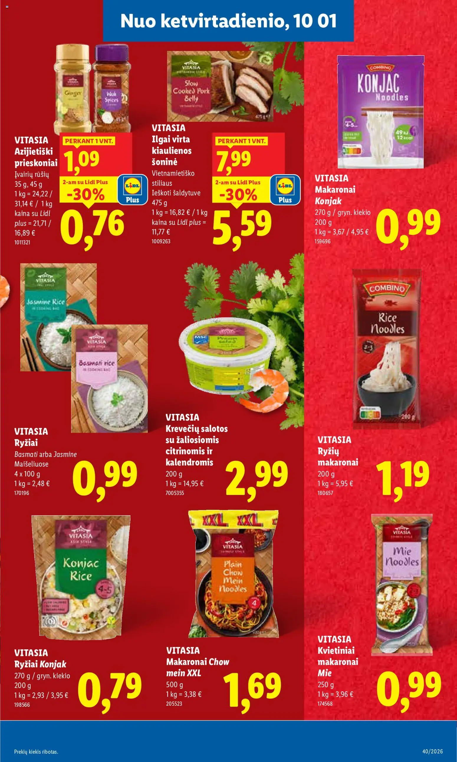 LIDL akcijos nuo 2026.09.28 | Puslapis: 29 | Prekių: Salotos, Kiaulienos, Ryžiai, Makaronai