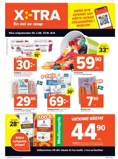 Coop X:-TRA erbjudanden - Förhandsvisning av reklamblad från butik Coop X:-TRA aktuell från 31/08/2026