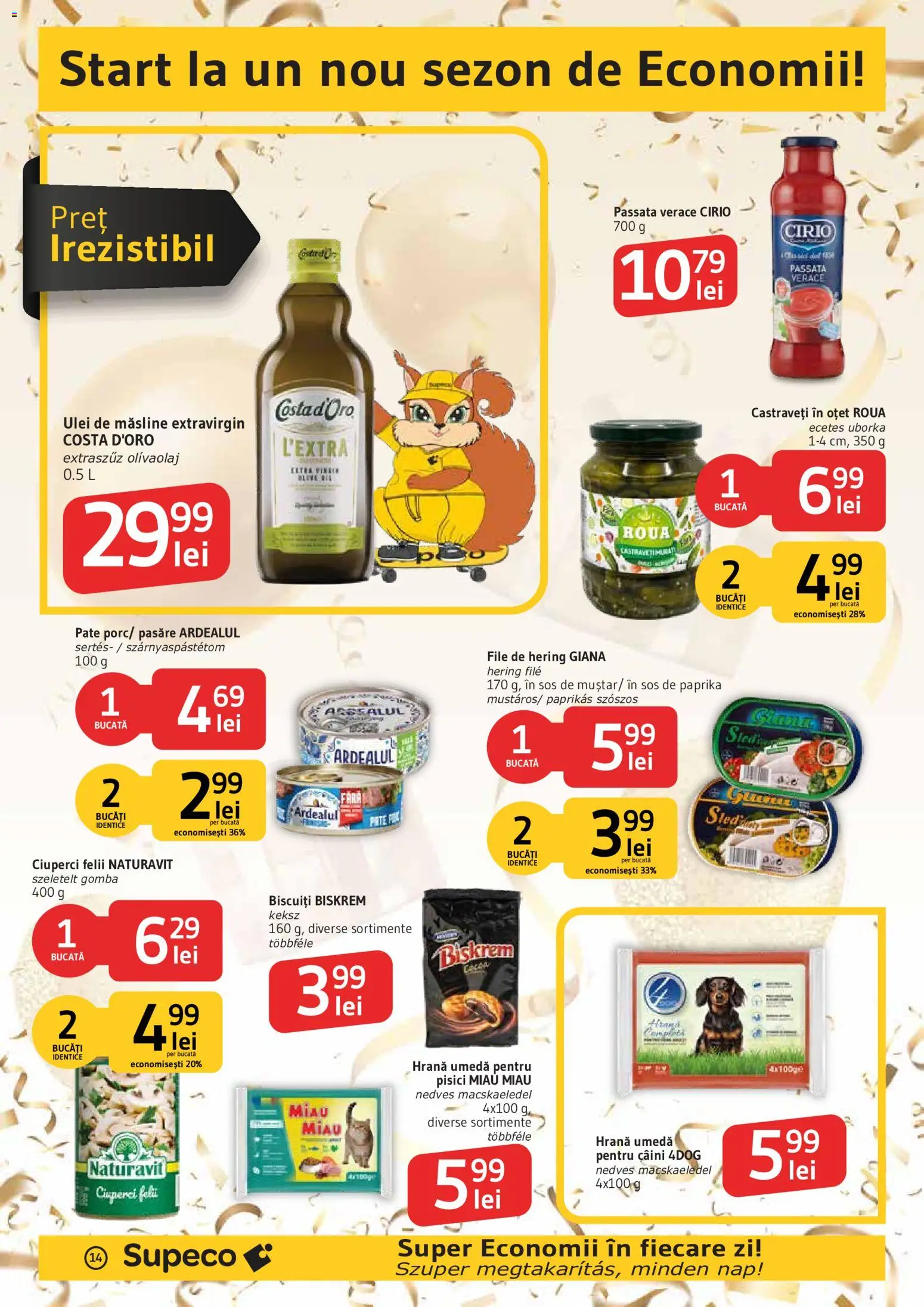 Noul catalog Supeco – valabil de la 03.09.2026 | Pagină: 14 | Produse: Ulei, Cirio, Biscuiți, Castraveți