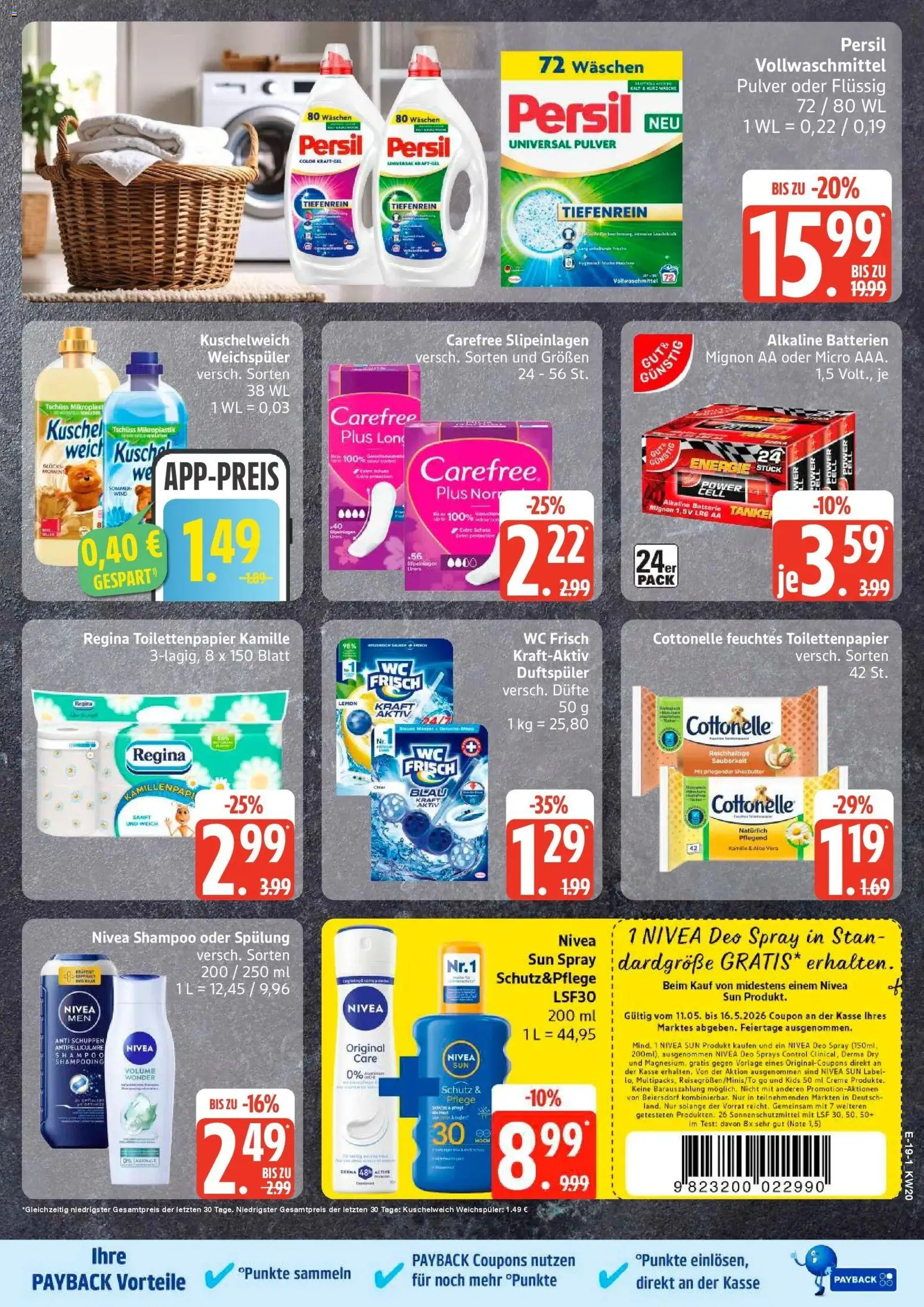 Marktkauf Prospekt Mölln	 – gültig ab 10.05.2026 | Seite: 19 | Produkte: Batterien, Shampoo, Spülung, Feuchtes Toilettenpapier