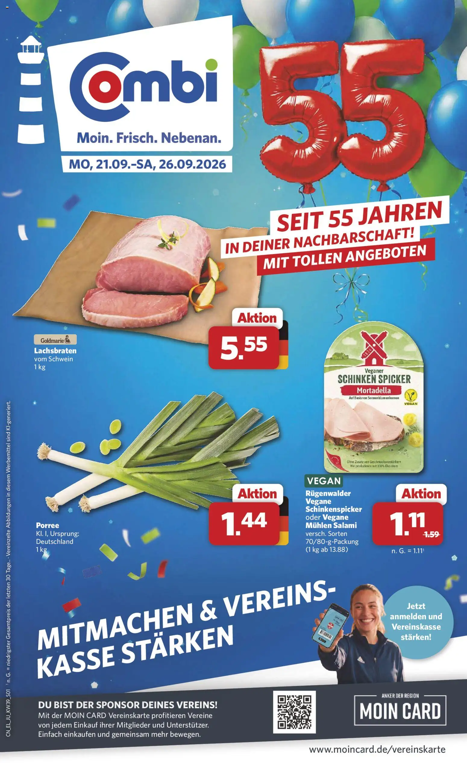 Combi Sonderangebote – gültig ab 21.09.2026 | Seite: 1 | Produkte: Salami, Schinken