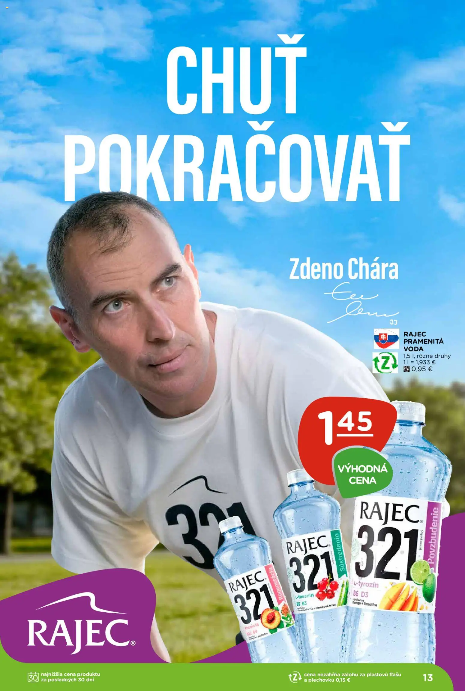 Nové Terno akcie – leták je platný od 08.10.2026 | Strana: 13 | Produkty: Limetka, Rajec, Pramenitá voda, Voda