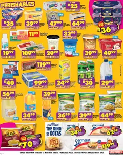 Shoprite specials catalogue – valid from 21.05.2026 | Page: 4 | Products: Custard, Yoghurt, Frozen vegetables, Sausage