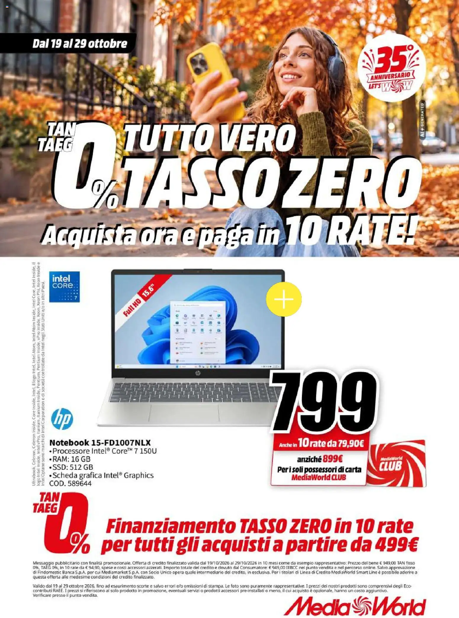 Volantino Media World del 19/10/2026 | Pagina: 27 | Prodotti: Notebook