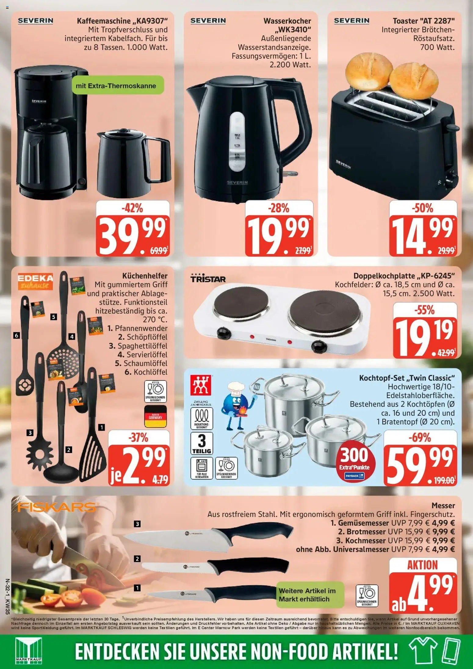 Marktkauf Prospekt Buxtehude (ab 24.08.2026) » Angebote online | Seite: 32 | Produkte: Kaffeemaschine, Wasserkocher, Toaster