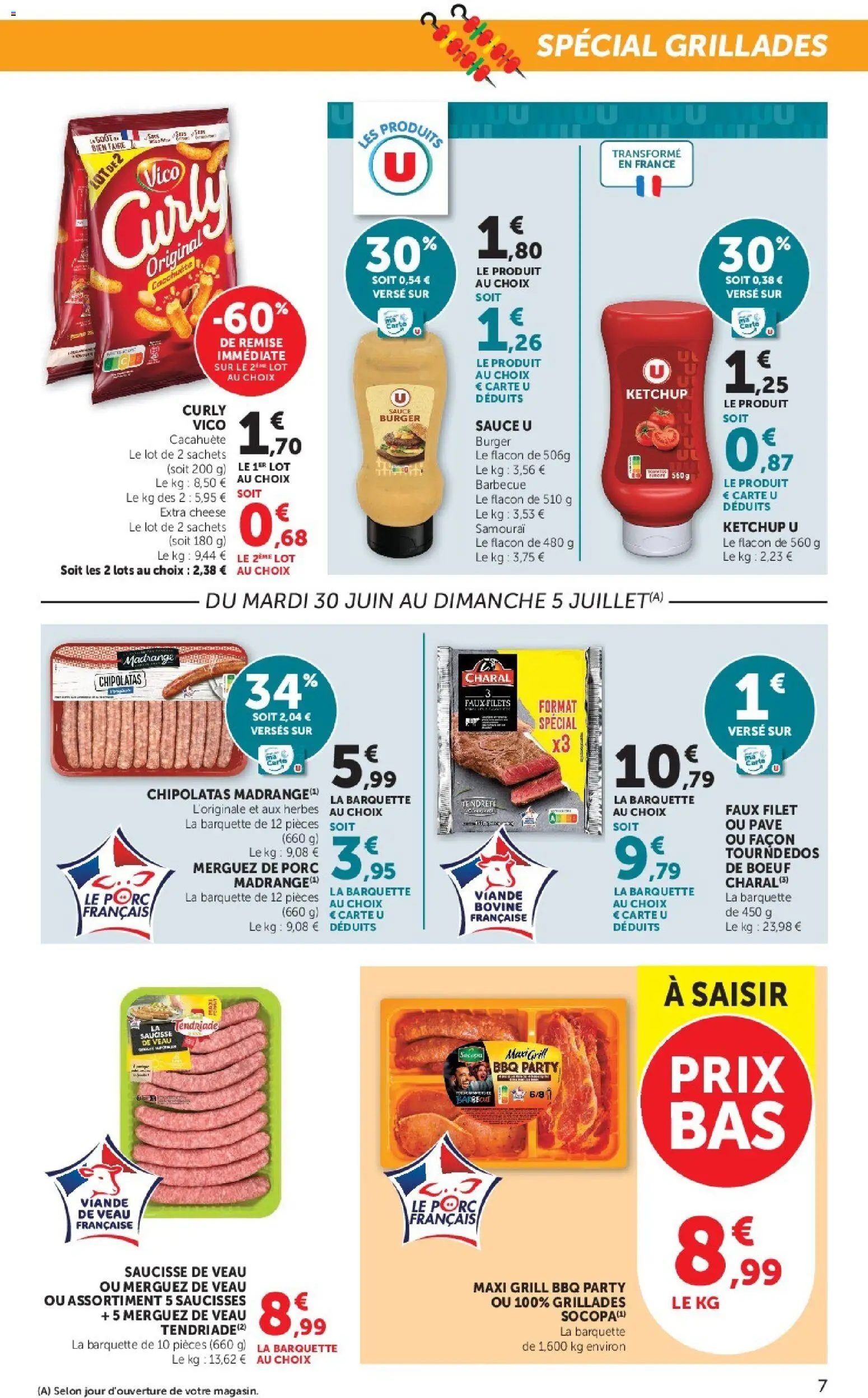 {H1} | Page: 7 | Produits: Merguez, Saucisse, Viande, Porc