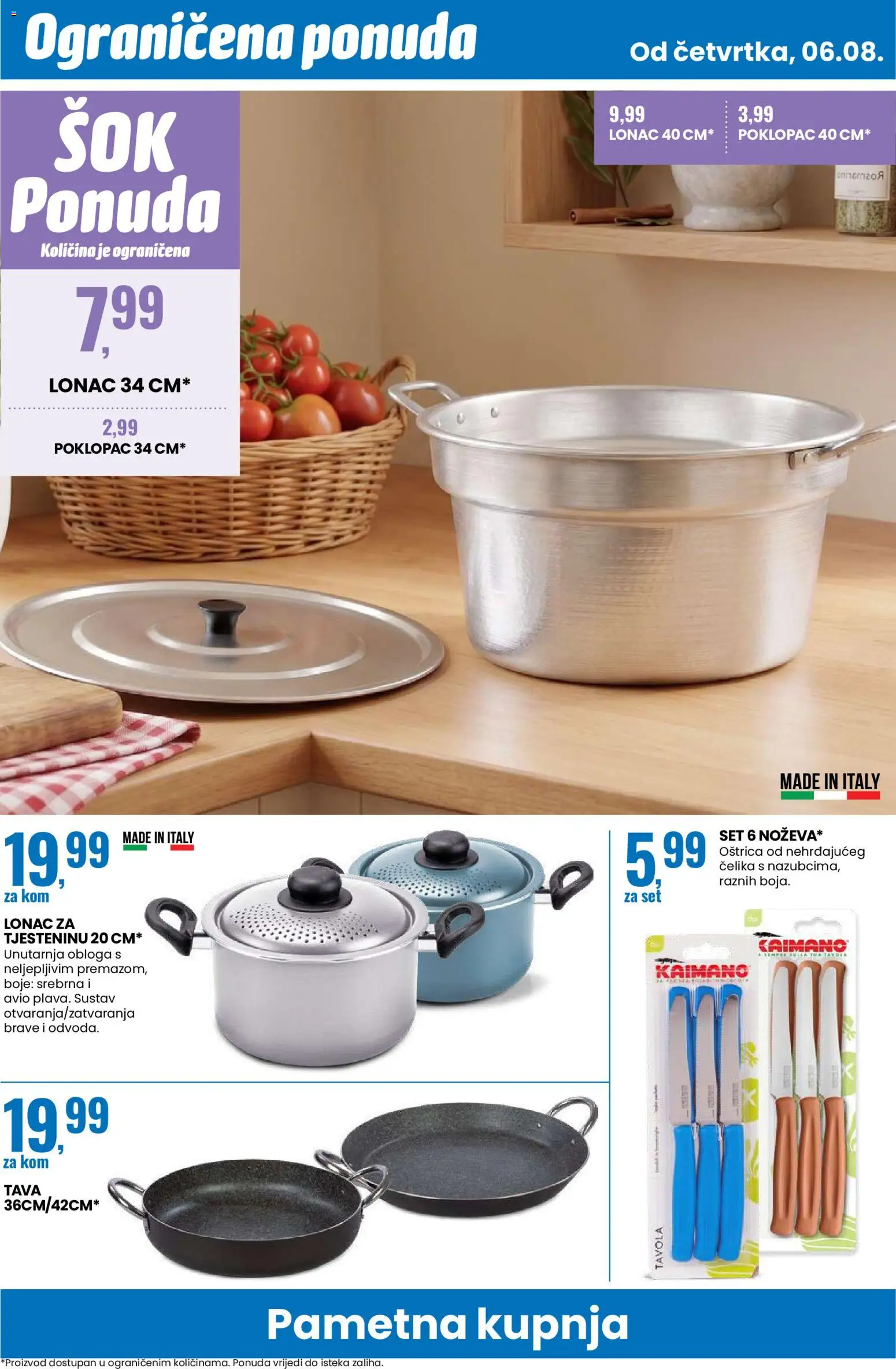 Eurospin katalog | vrijedi od 06.08.2026 | Stranica: 22 | Proizvodi: Pan, Tava, Lonac