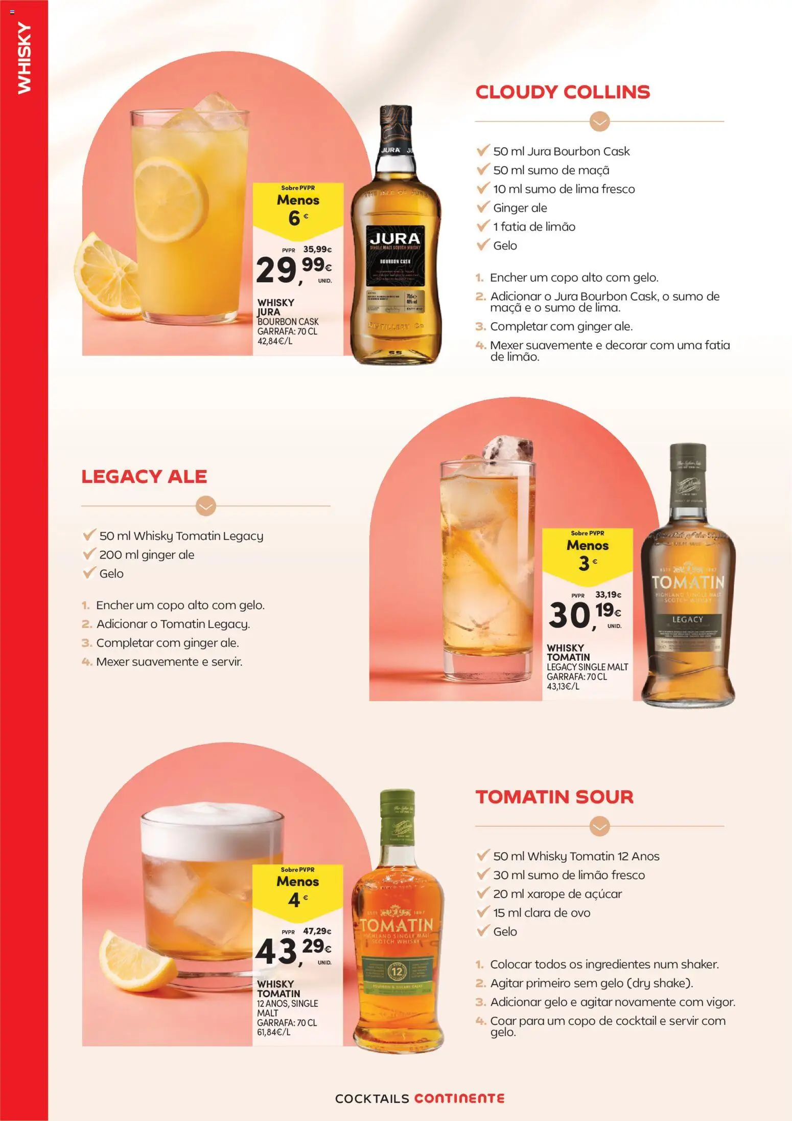 Continente - Cocktails │ válido de 14/07/2026 | Página: 26 | Produtos: Maça, Sumo, Xarope, Cocktails