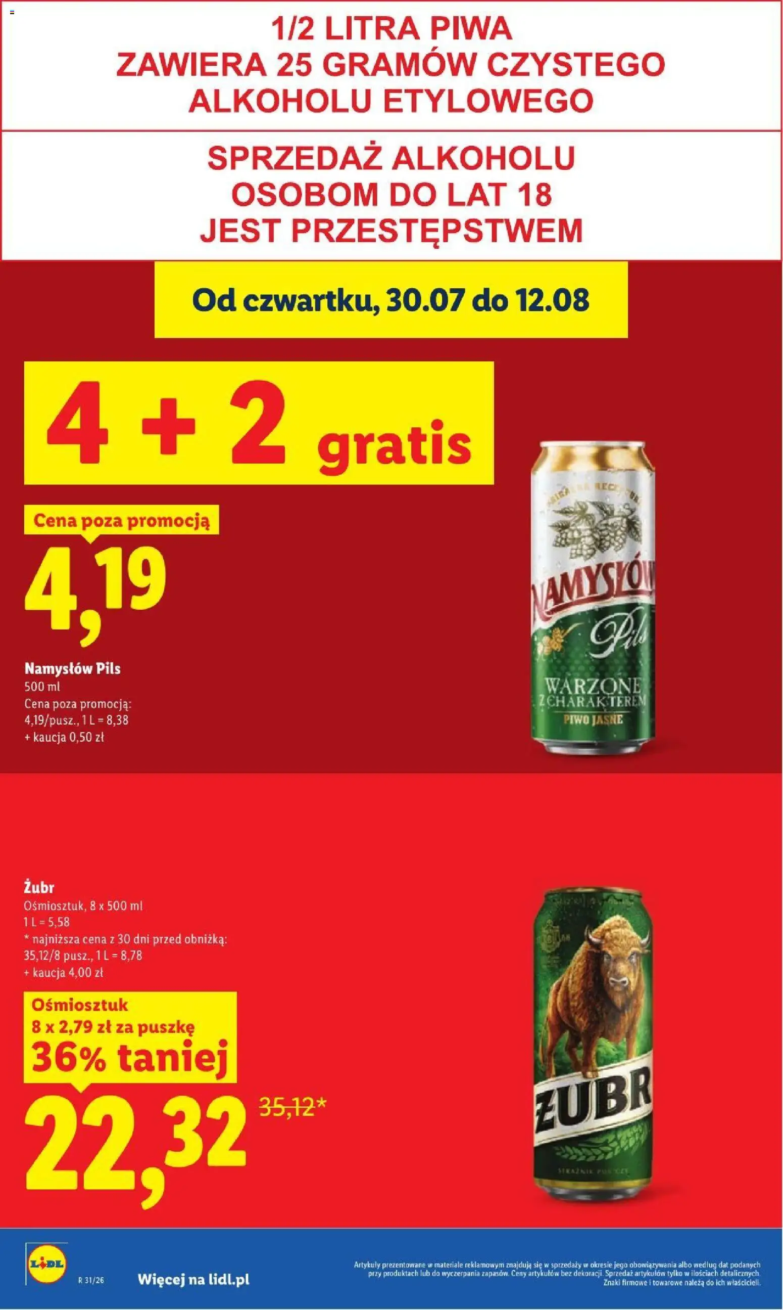 Lidl gazetka od 30.07.2026 | Strona: 28 | Produkty: Piwo