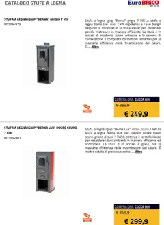 Anteprima del volantino Eurobrico Stufe a Legna catalogo valido a partire dal 23.07.2025 | Pagina: 3 | Prodotti: Stufa a legna, Stufa