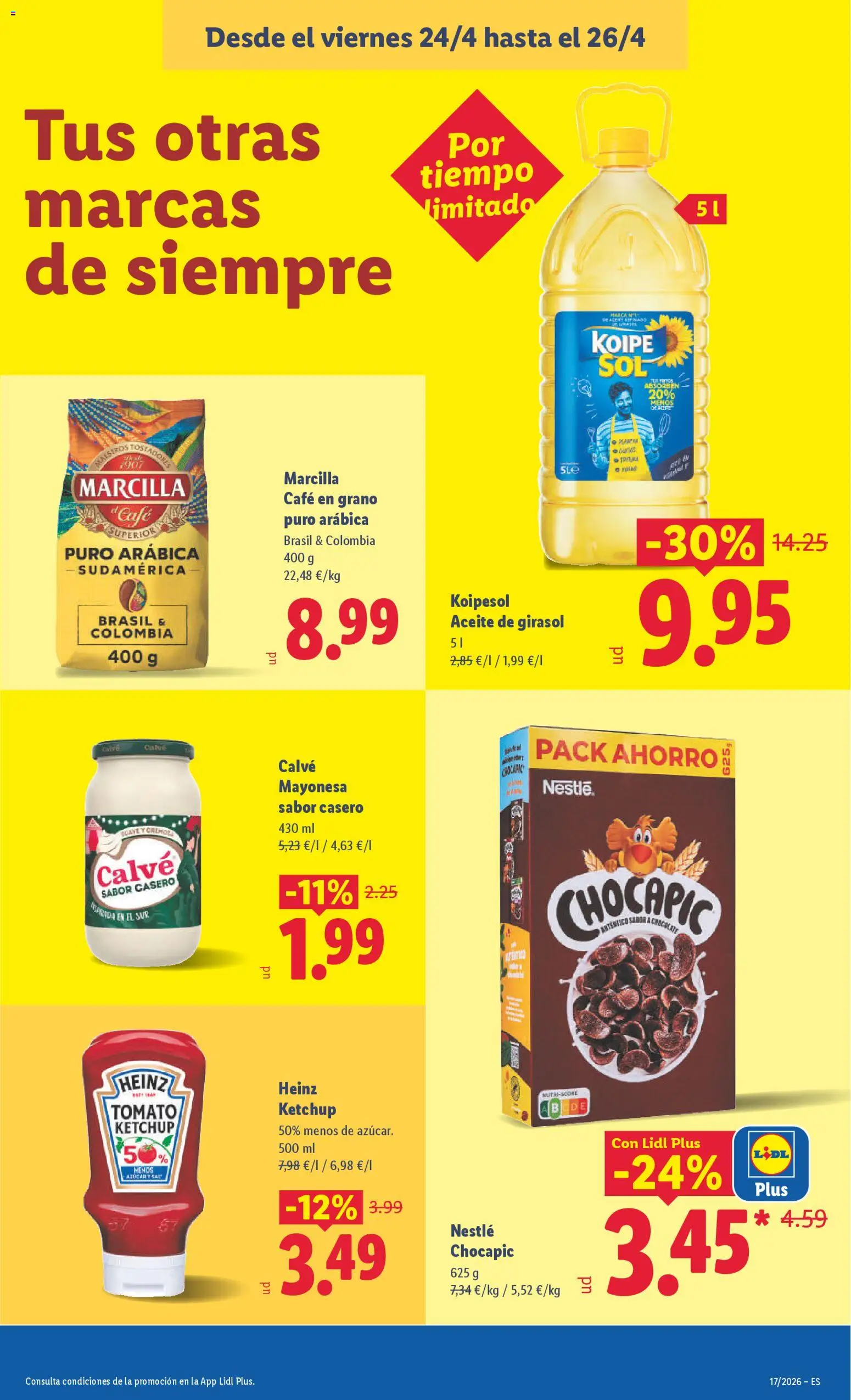 Lidl folleto │ válido desde el 20.04.2026 | Página: 41 | Productos: Aceite, Café, Aceite de girasol, Οθόνη προβολής