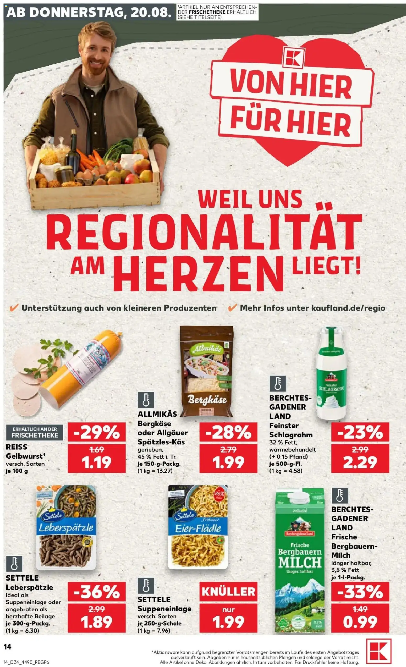 Prospekt Kaufland ab 20.08.2026 » Angebote Online zum Blättern | Seite: 14 | Produkte: Milch