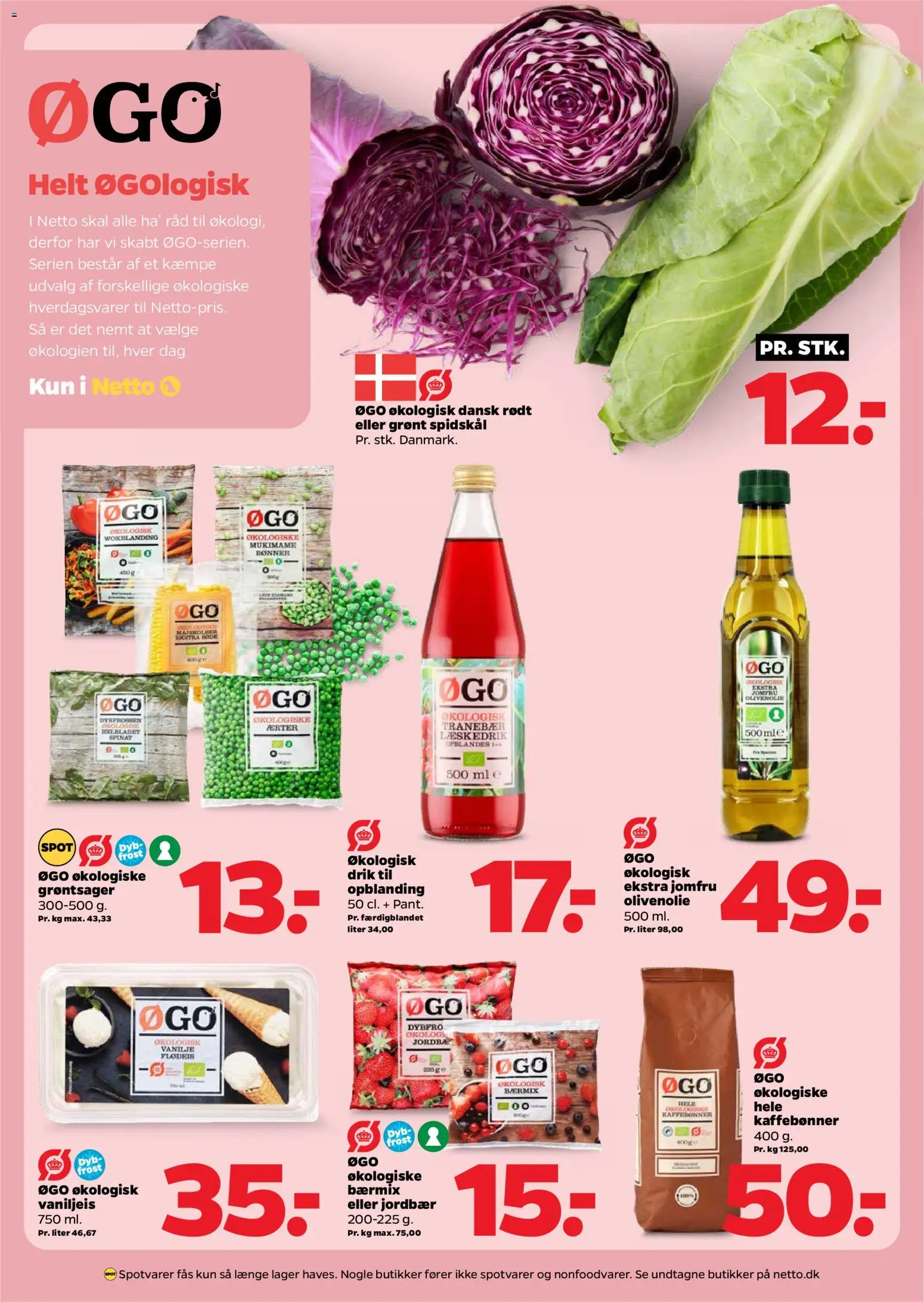 Netto tilbudsavis – gyldig fra 08/08/2026 | Side: 9 | Produkter: Bønner, Vanilje, Spidskål, Olivenolie