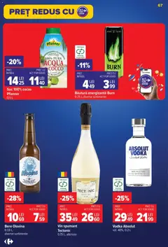 Ofertele Carrefour valabile de la 23.09.2026 | Pagină: 67 | Produse: Vin spumant, Absolut, Bere, Băutură energizantă