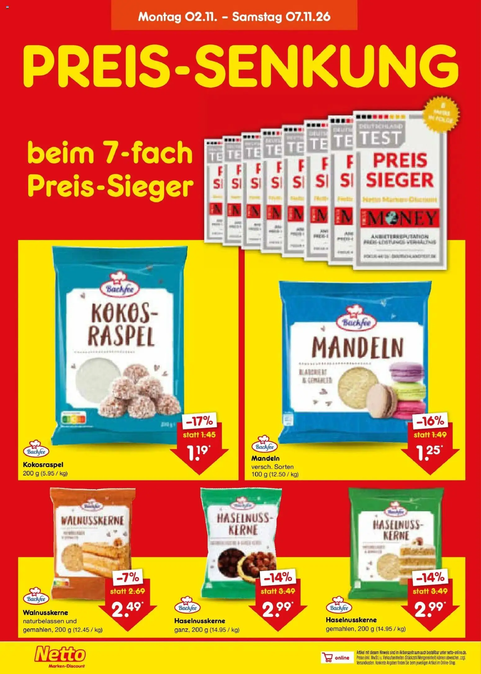 Netto Marken-Discount Prospekt Selb (ab 02.11.2026) » Angebote | Seite: 4 | Produkte: Mandeln